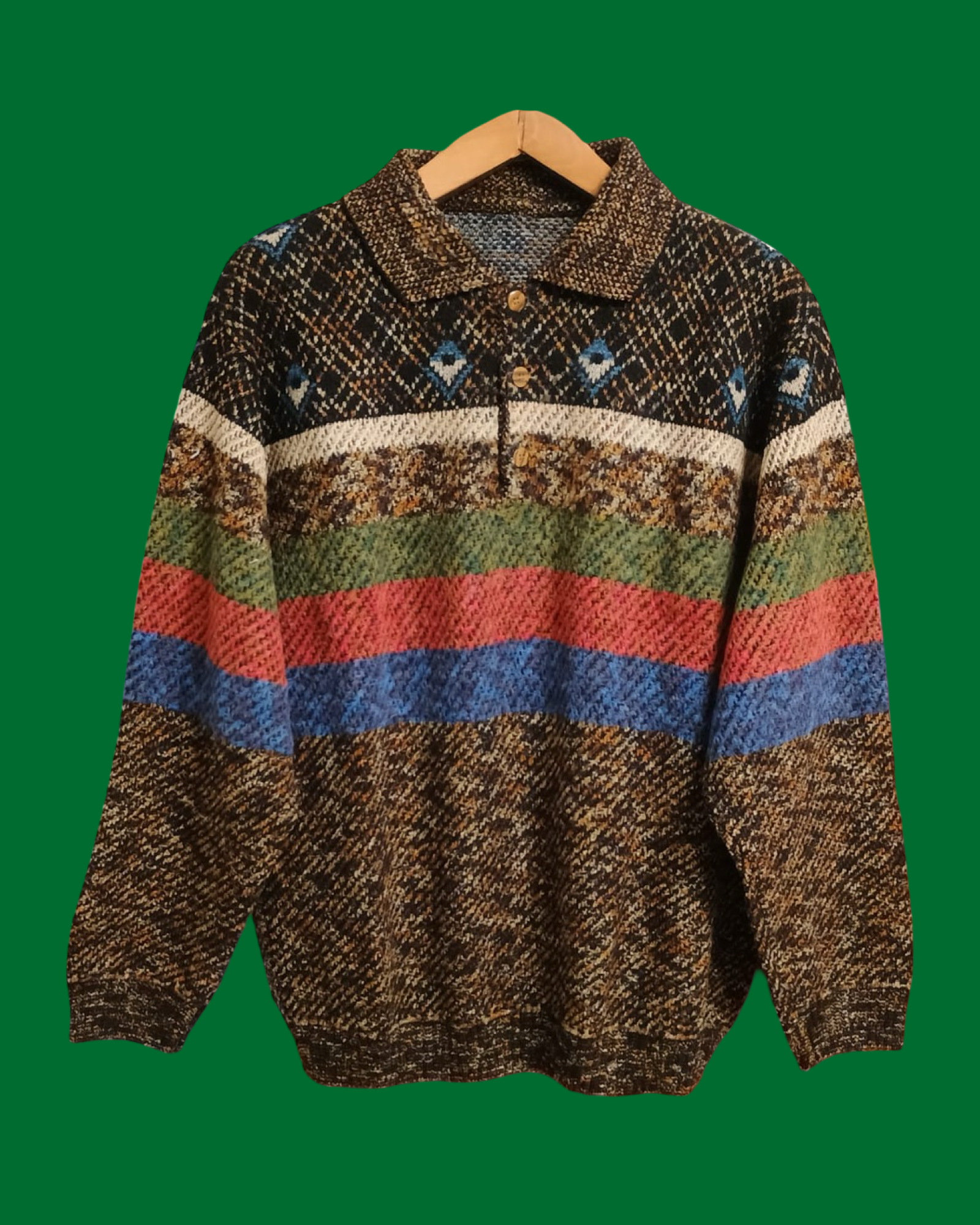 Vintage Multicolor Fantasy 90's Sweater Unisex Size M