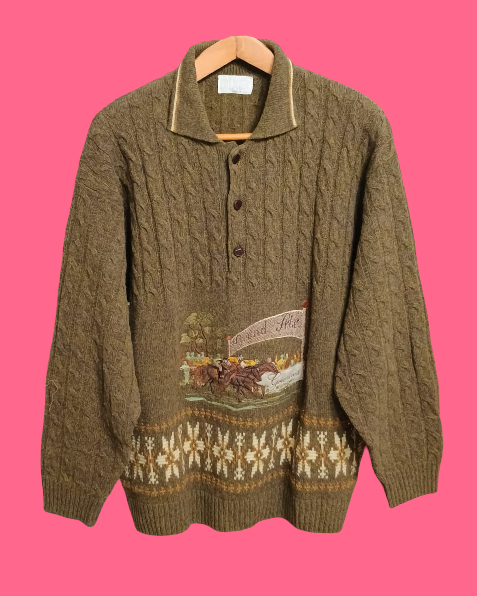 Vintage Multicolor Fantasy 90's Sweater Unisex Size XL