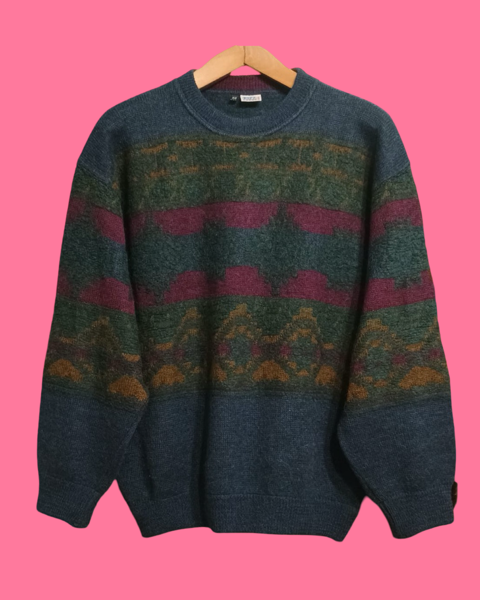 Vintage Multicolor Fantasy 90's Sweater Unisex Size L