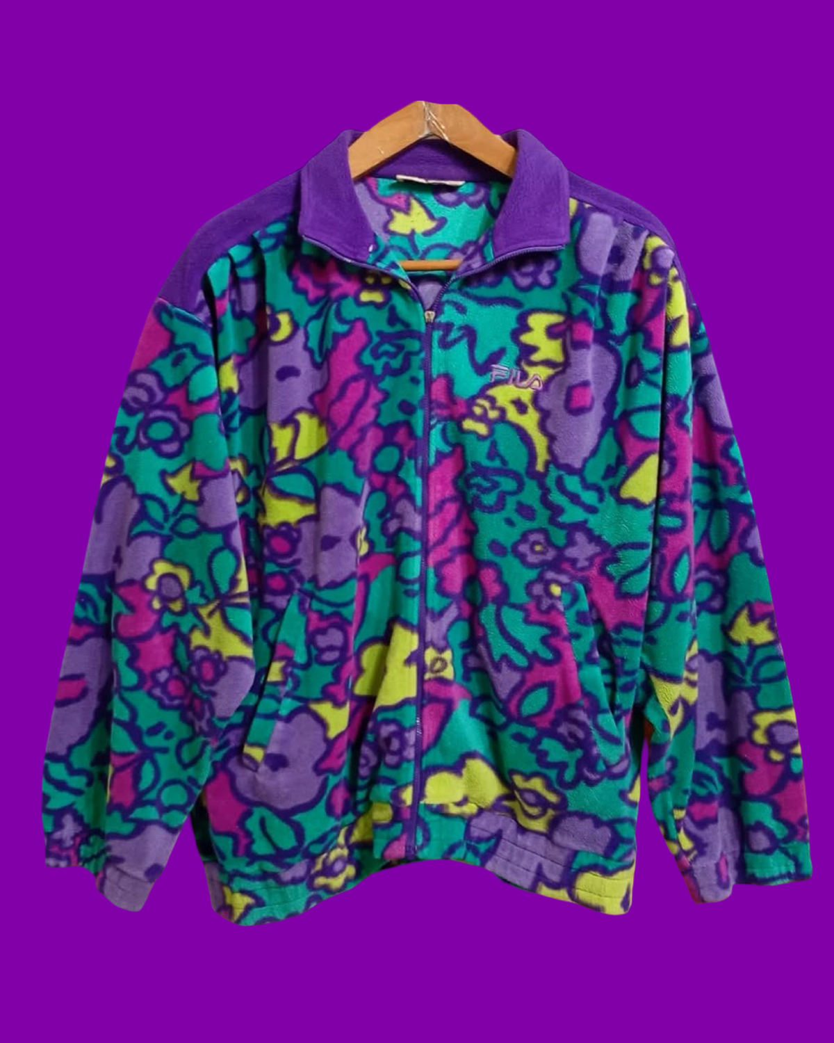 Vintage Multicolor Fantasy 90's Rare Fila Fleece Unisex Size M