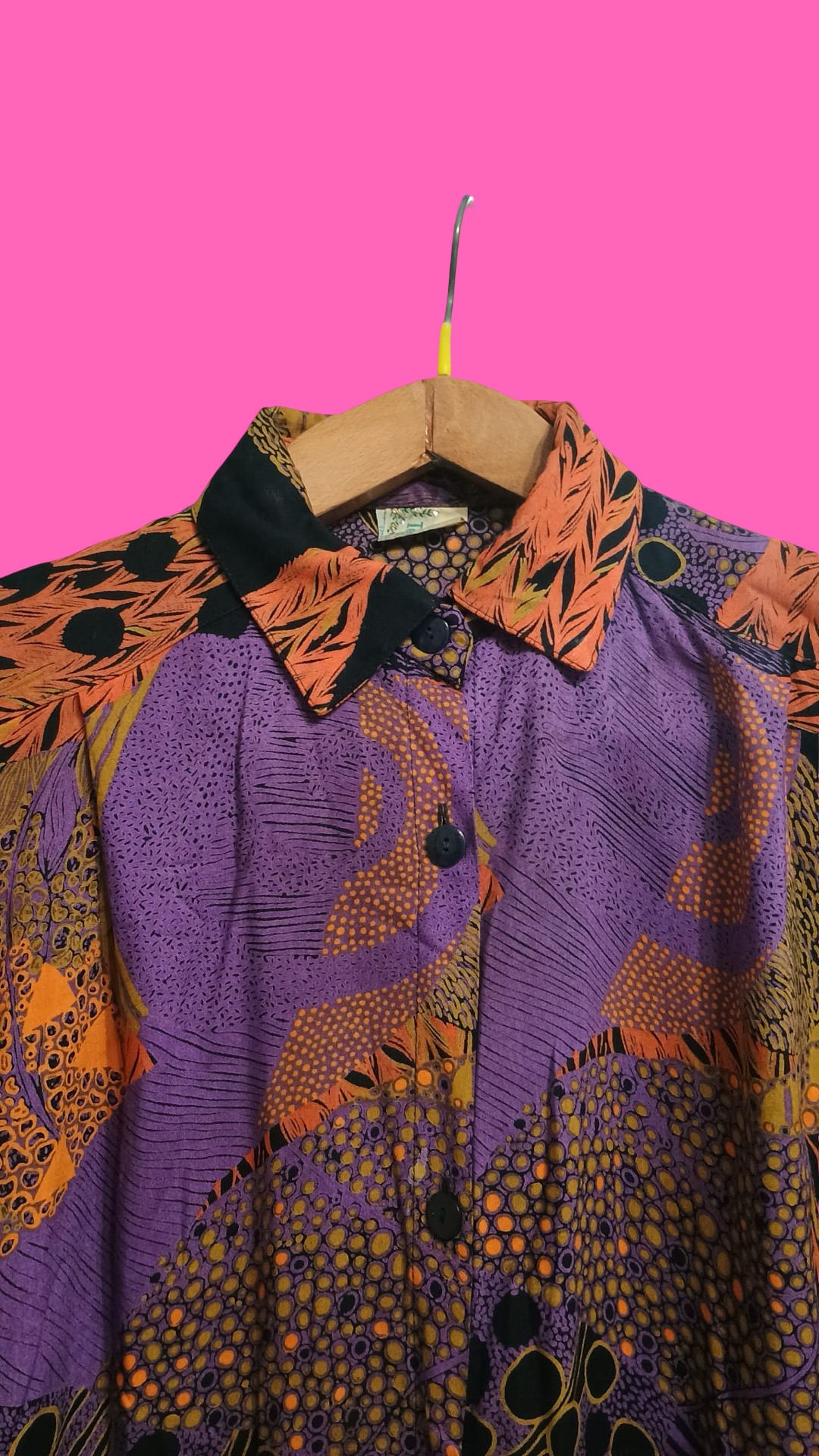Vintage Multicolor Fantasy 90's Shirt Woman Size L