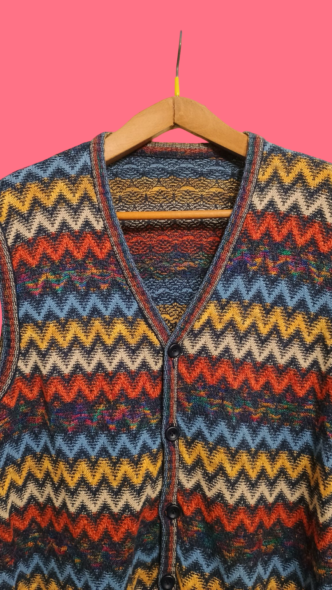 Vintage Multicolor Fantasy 90's Gilet Unisex Size L