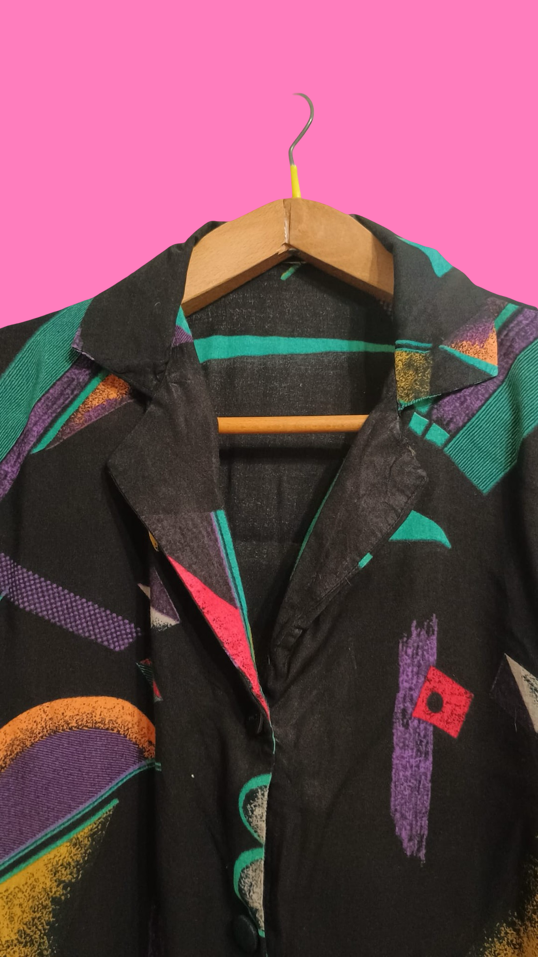 Vintage Multicolor Fantasy 90's Shirt Woman Size L