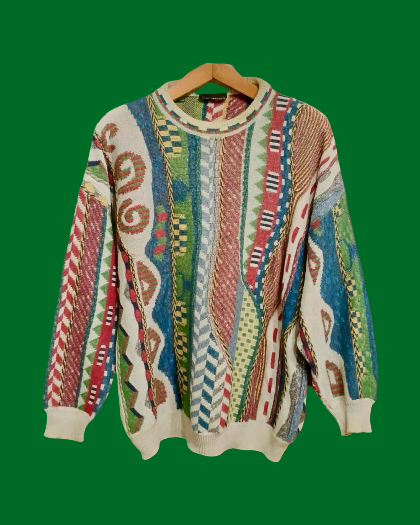 Vintage Multicolor Fantasy 90's Sweater Unisex Size L
