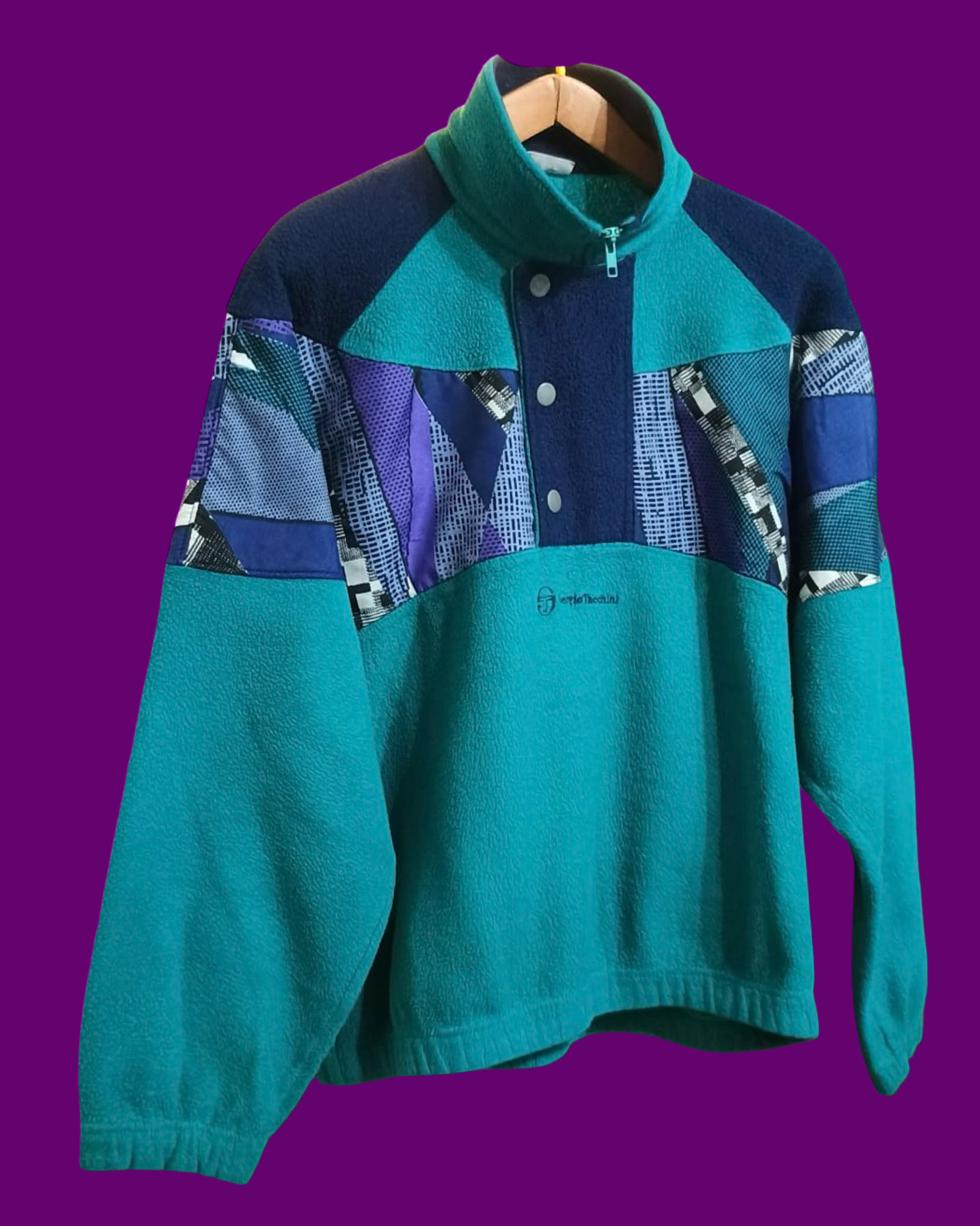 Vintage Multicolor Fantasy 90's Sergio Tacchini Fleece Unisex Size L