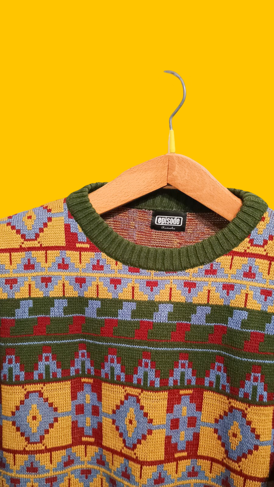 Maglione Vintage Multicolor A Fantasia Anni 90 Woman Size S