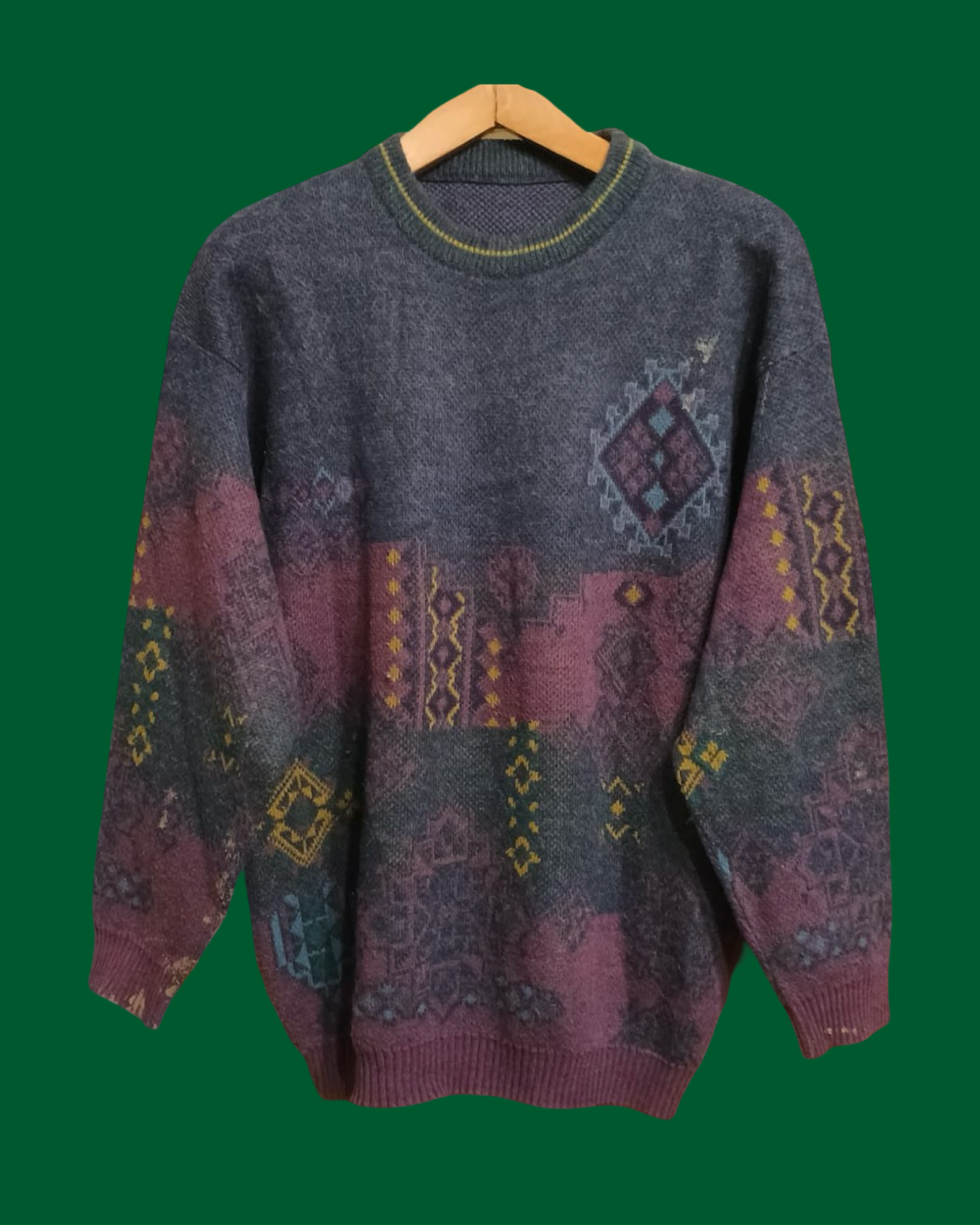 Vintage Multicolor Fantasy 90's Sweater Unisex Size L