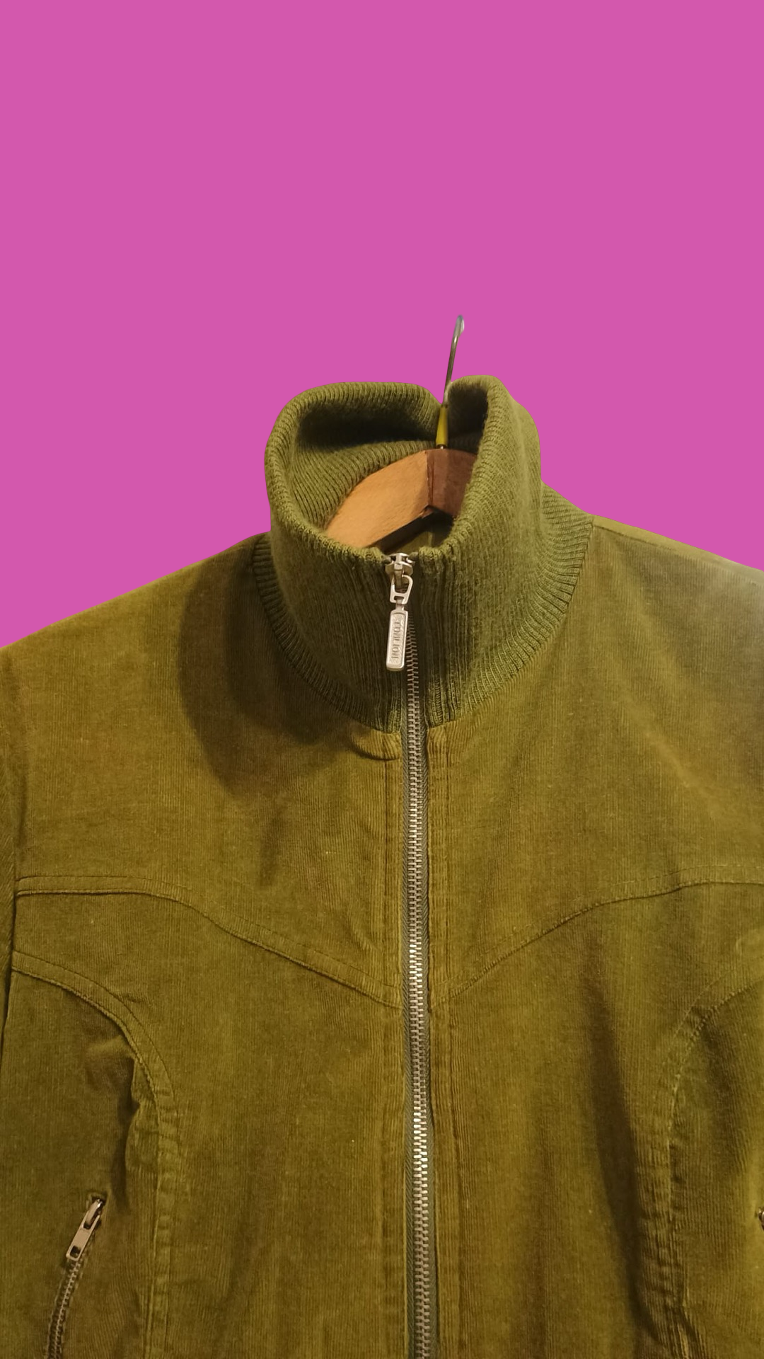 Vintage Green 90's Soft Velvet Jacket Woman Size L