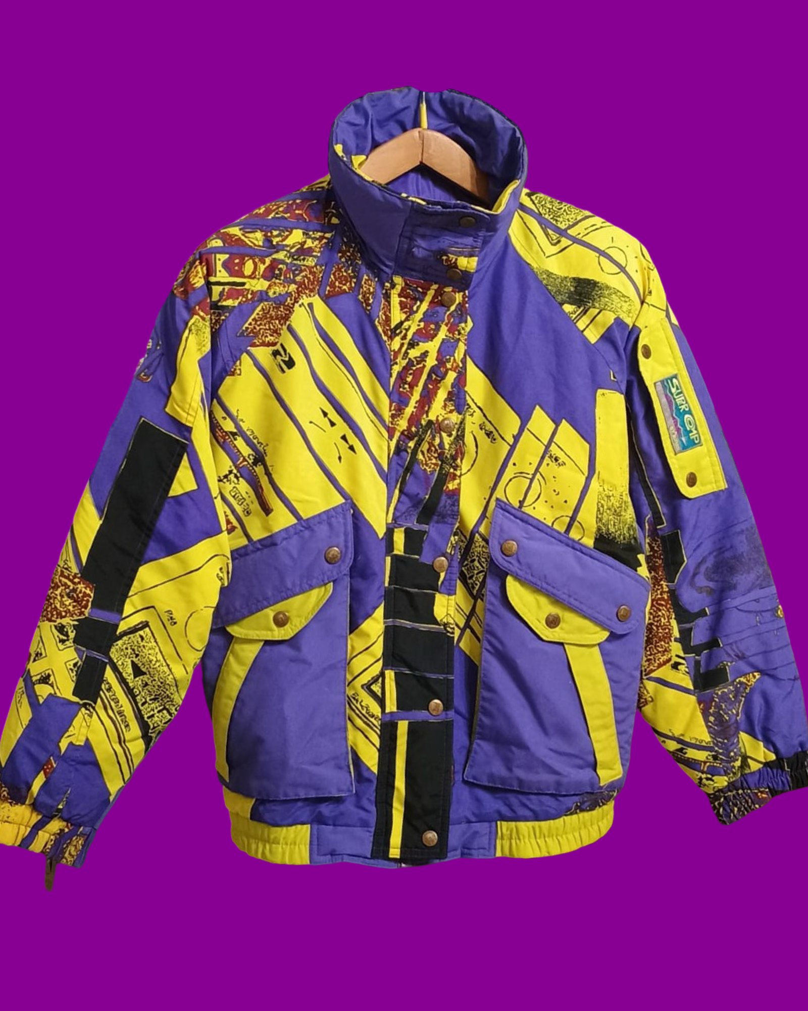 Vintage Multicolor Fantasy 90's Snow Jacket Unisex Size M