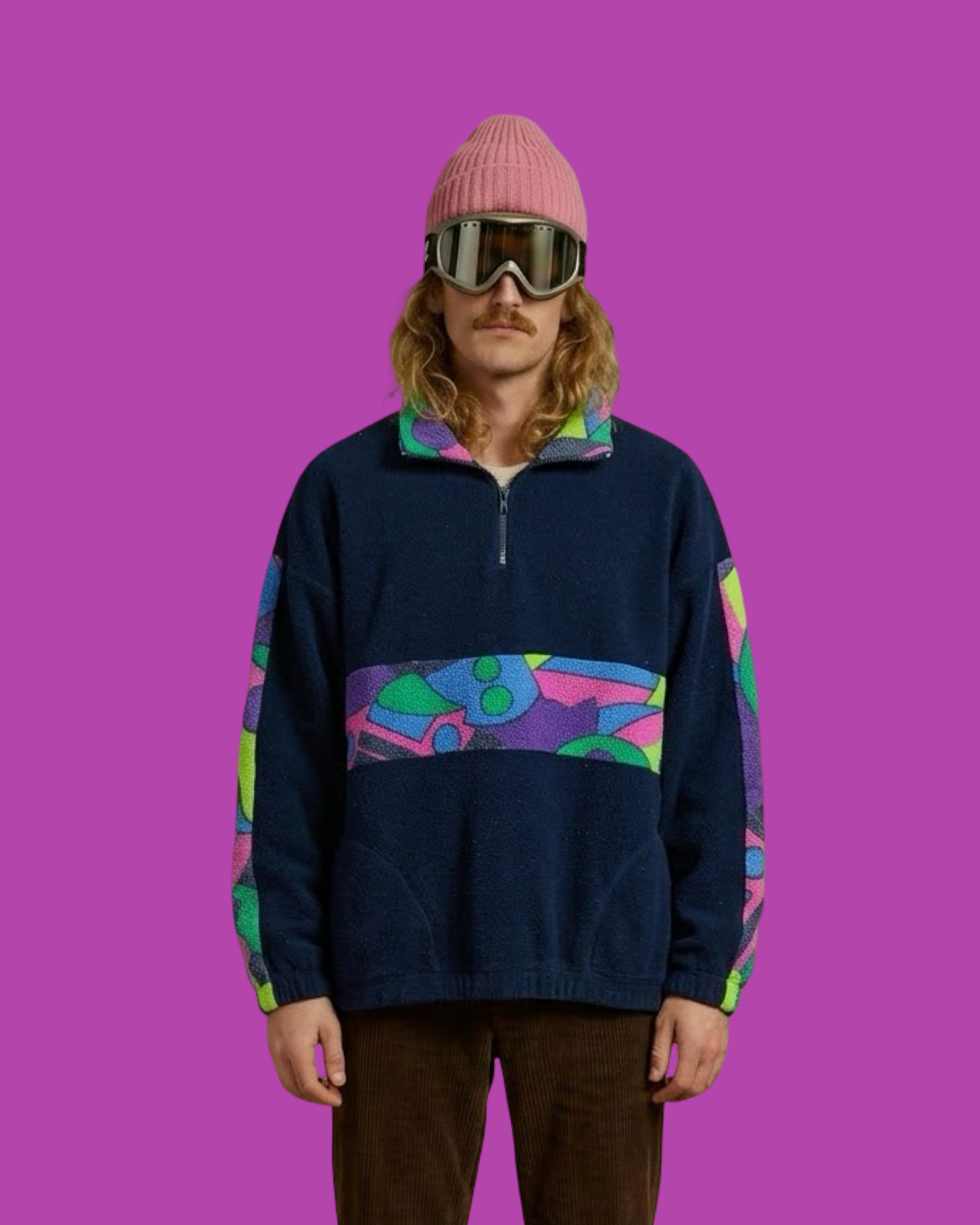 Vintage Multicolor Fantasy 90's Fleece Unisex Size L