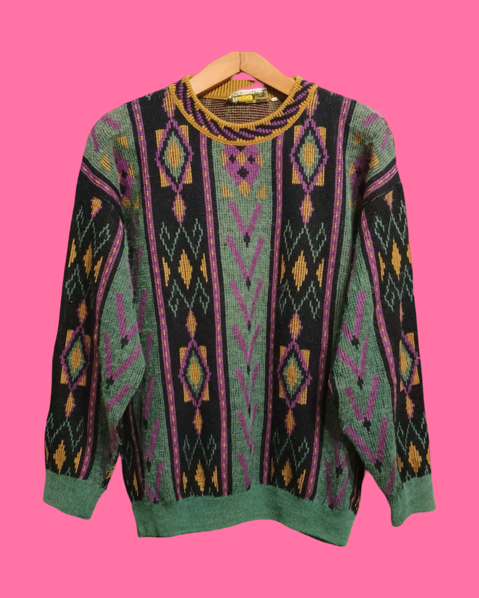 Vintage Multicolor Fantasy 90's Sweater Unisex Size M