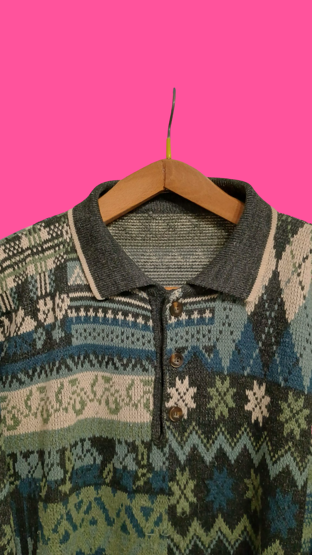 Vintage Multicolor Fantasy 90's Sweater Unisex Size M