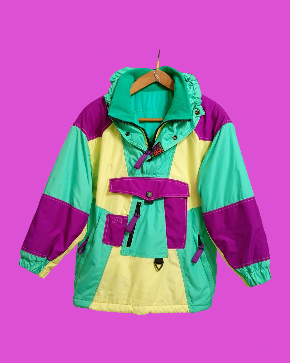 Vintage Multicolor Fantasy 90's Rare Snow Jacket Unisex Size M