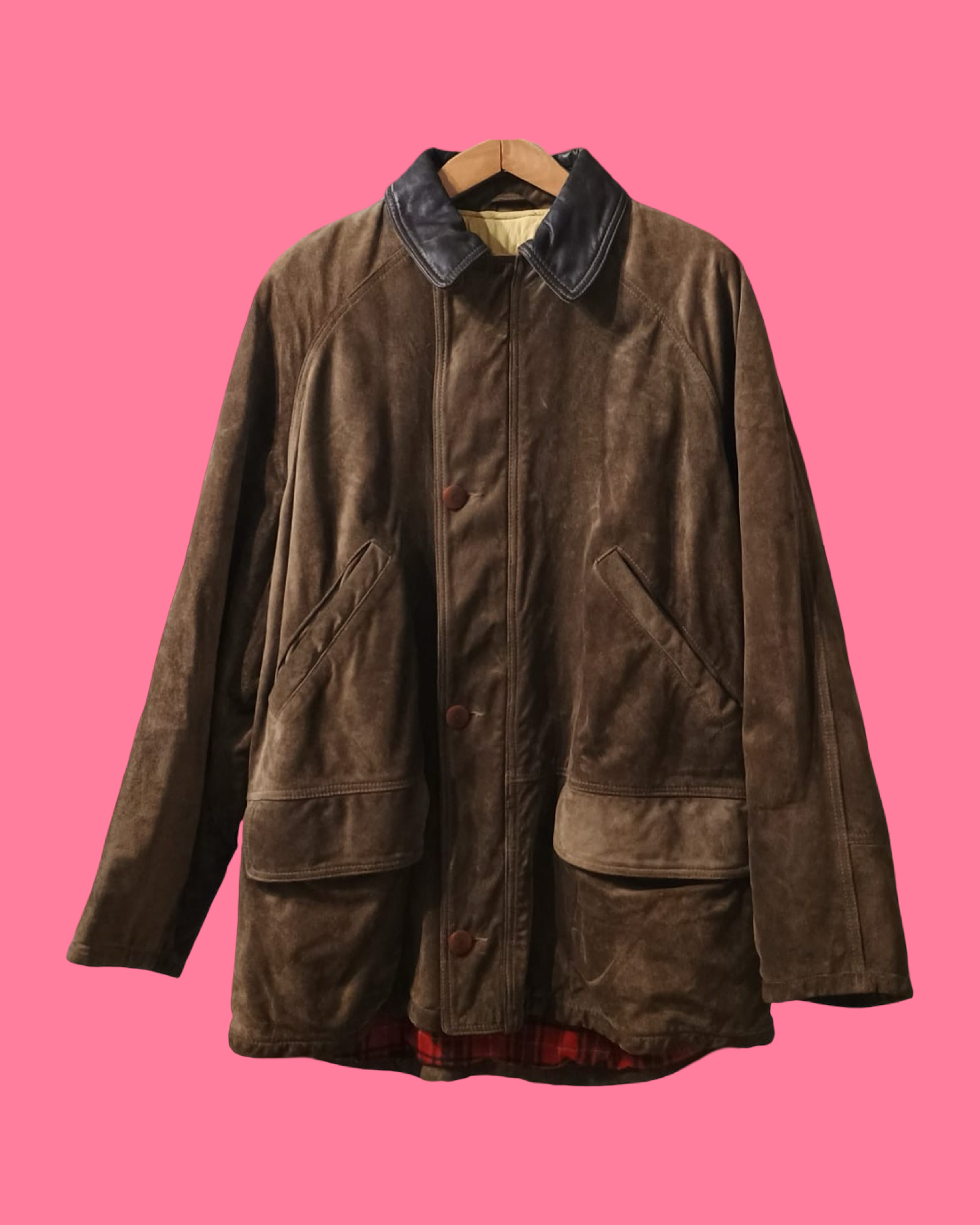 Vintage Brown Fantasy 90's Winter Leither Montgomery Unisex Size XL