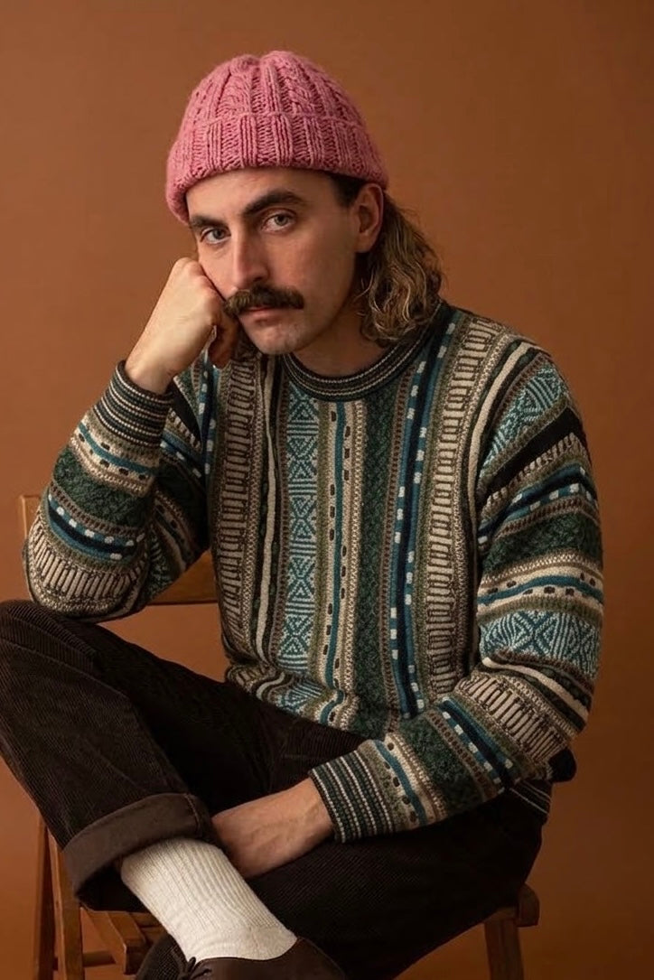 Vintage Multicolor Fantasy 90's Sweater Unisex Size M