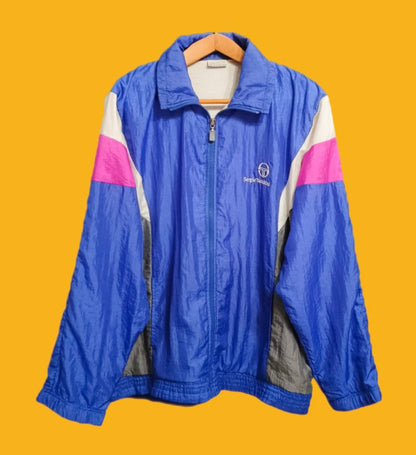 Soft Jacket Vintage Sergio Tacchini Multicolor A Fantasia Anni 90 Unisex Spring Size L