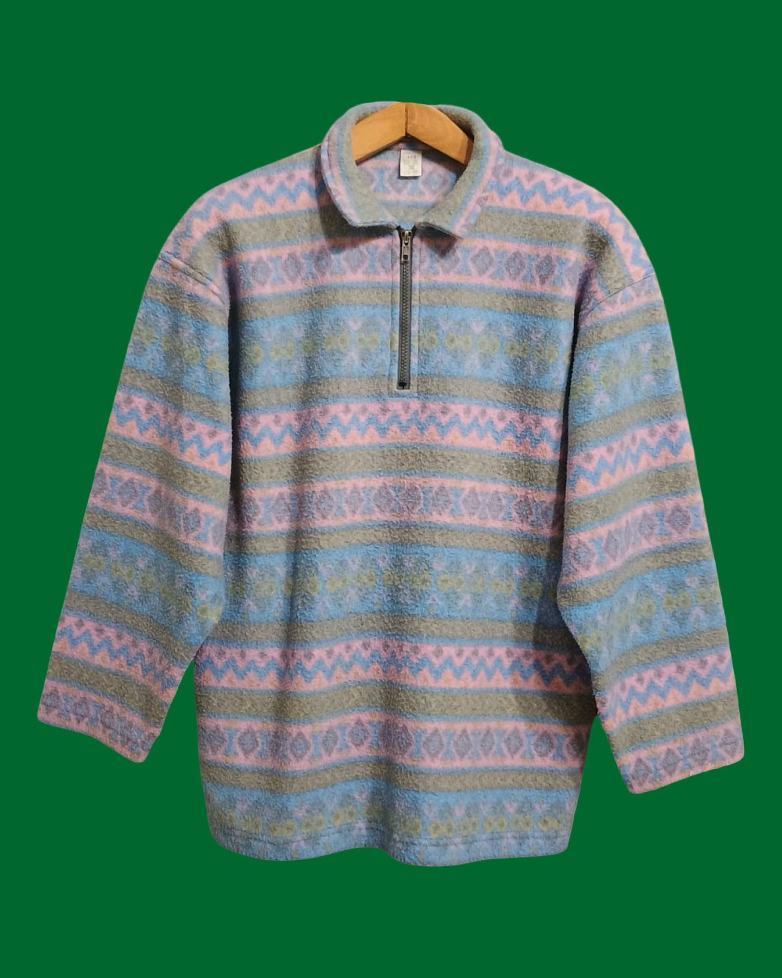 Vintage Multicolor Fantasy 90's Sweatshirt Woman Size L