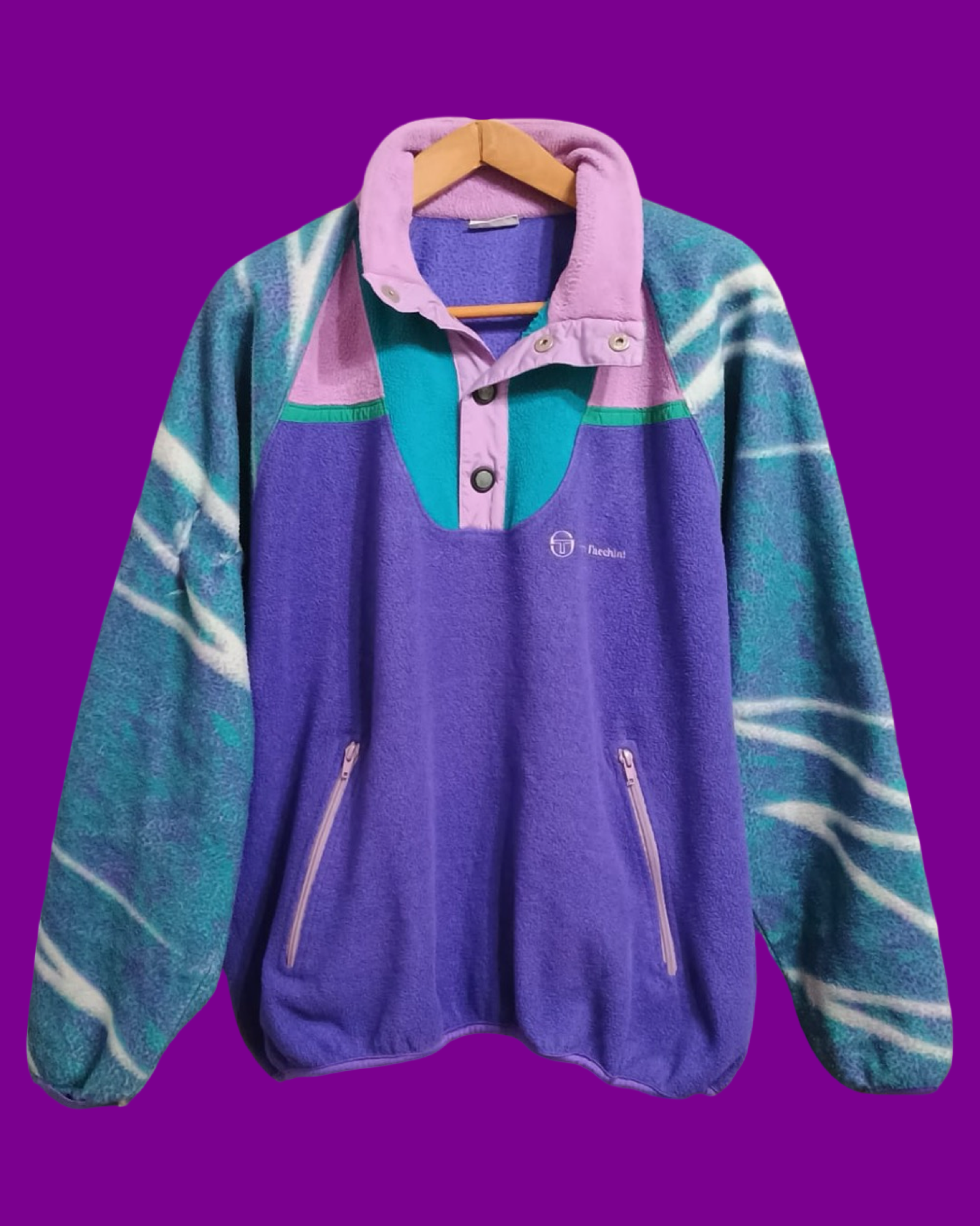 Vintage Multicolor Fantasy 90's Sergio Tacchini Fleece Unisex Size XL