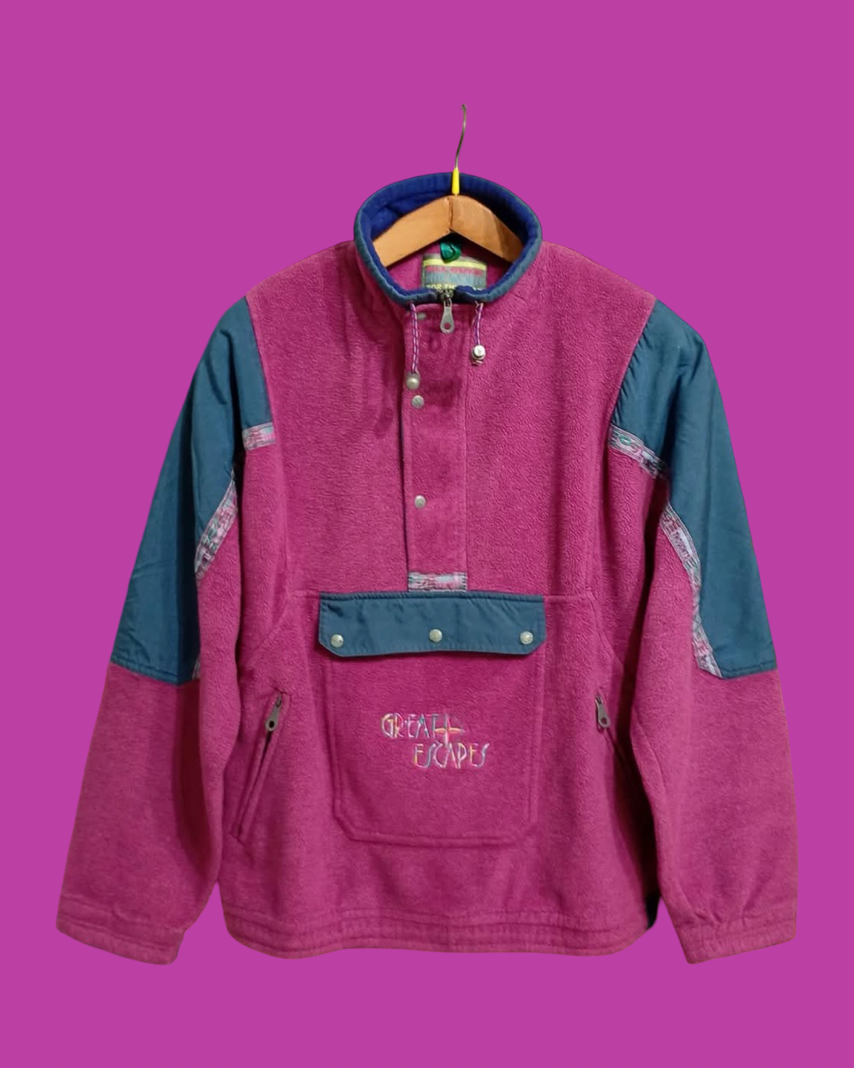 Vintage Multicolor Fantasy 90's Rare Fleece Unisex Size XL