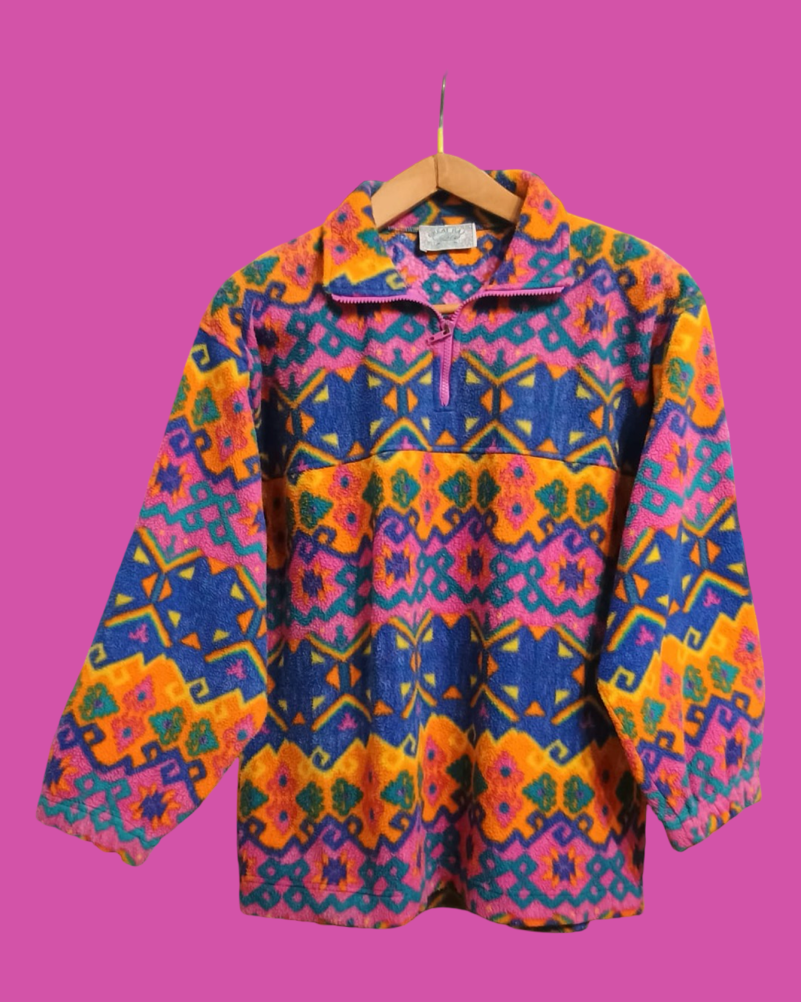 Vintage Multicolor Fantasy 90's Fleece Unisex Size L