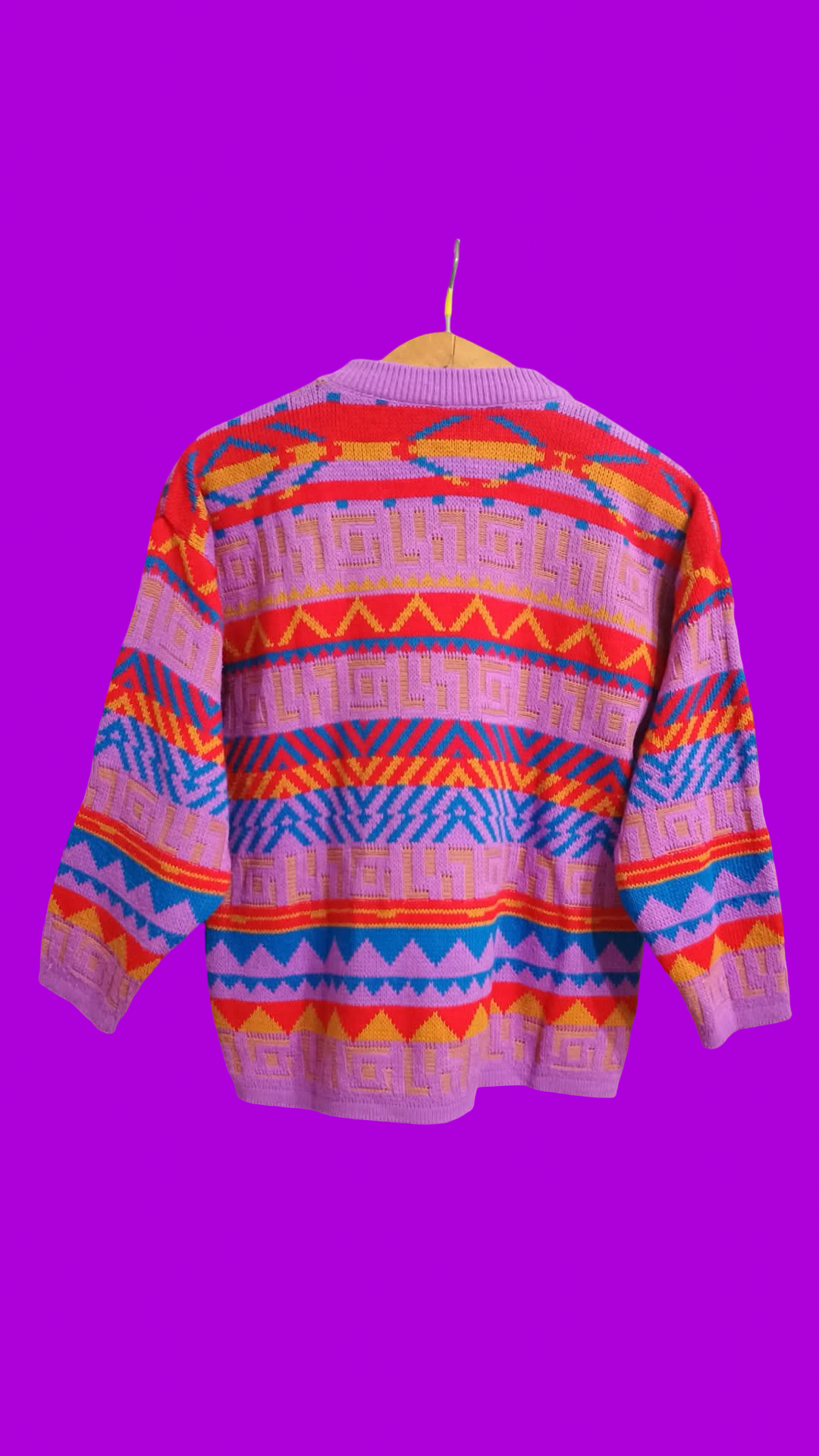 Vintage Multicolor Fantasy 90's Sweater Woman Size S