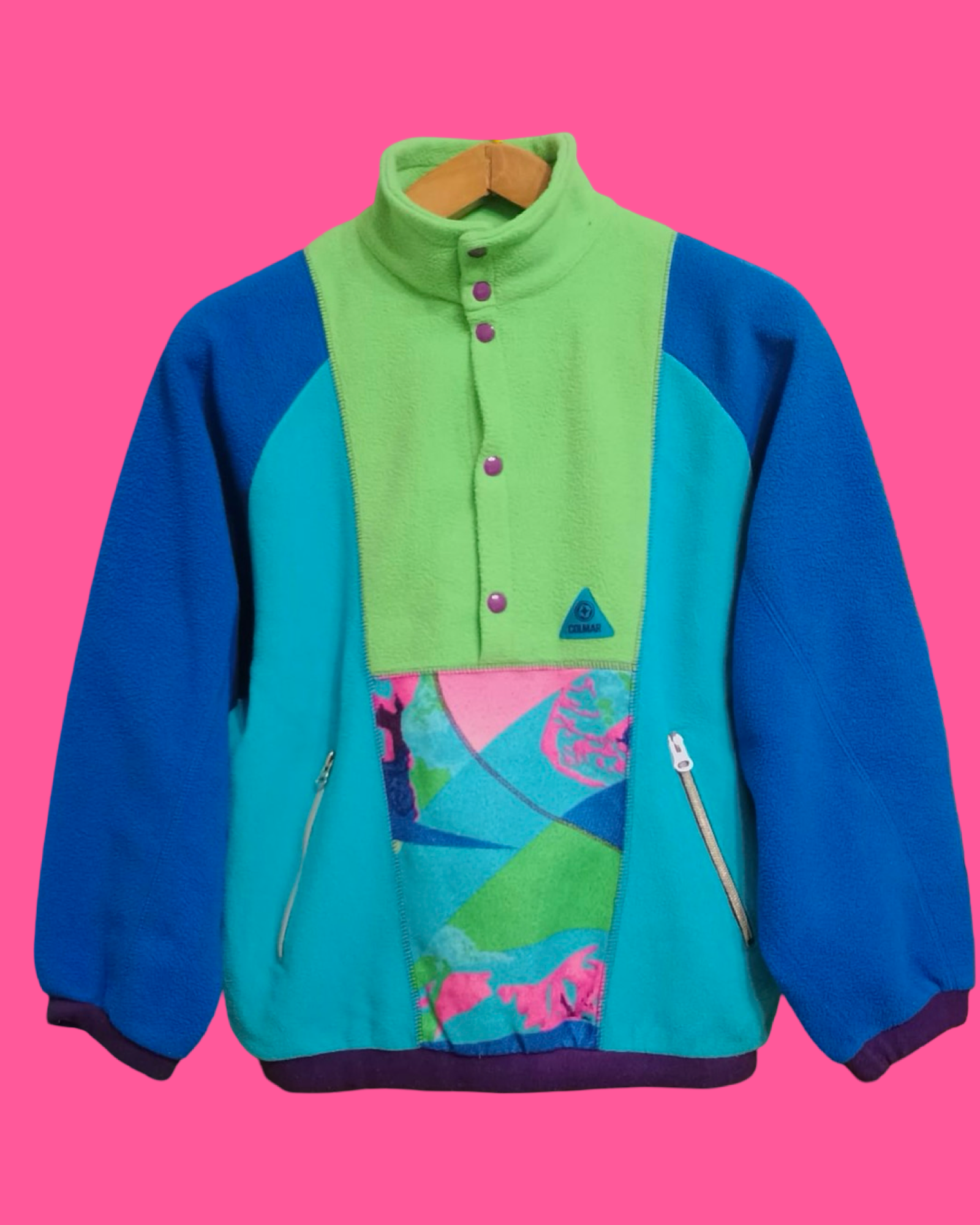 Vintage Multicolor Fantasy 90's Fleece Woman Size S