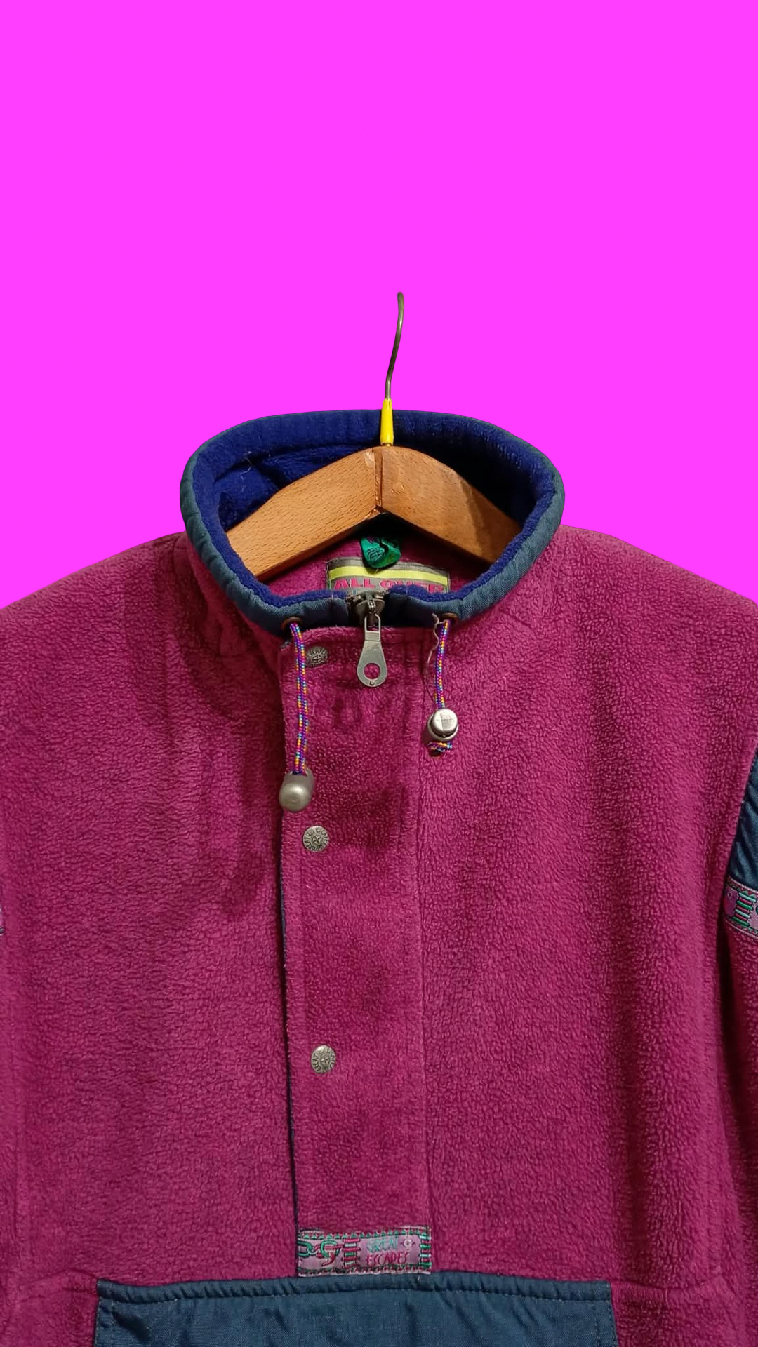 Vintage Multicolor Fantasy 90's Rare Fleece Unisex Size XL