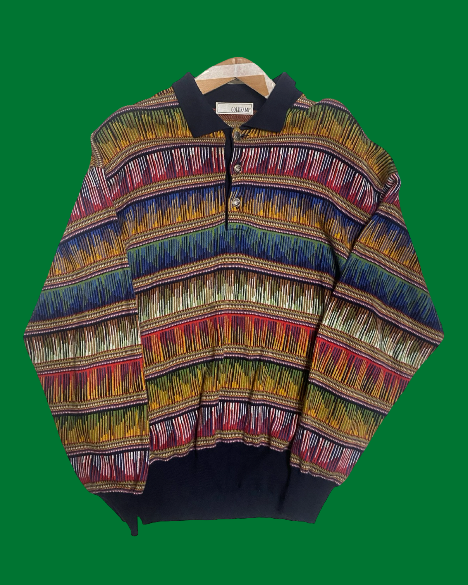 Vintage Multicolor Fantasy 90's Spring Sweater Unisex Size L
