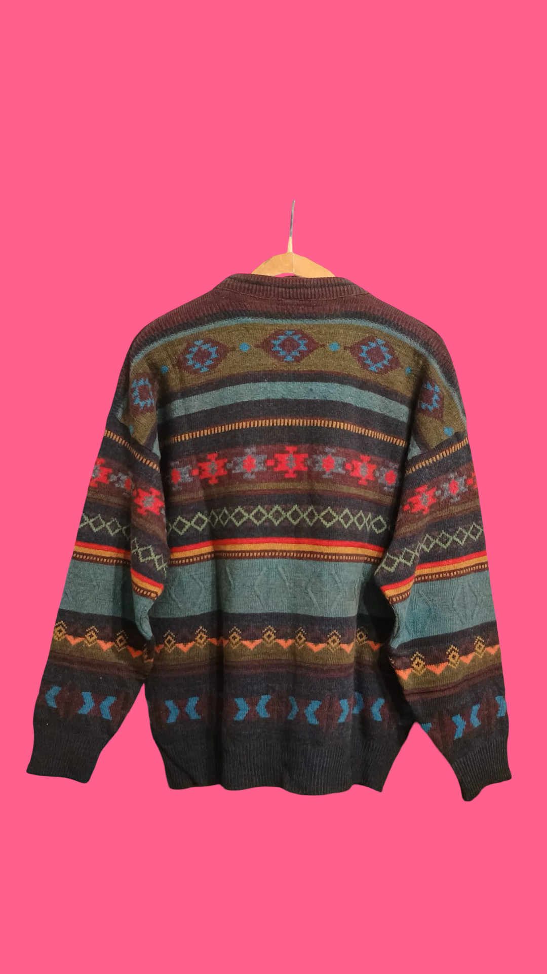 Vintage Multicolor Fantasy 90's Sweater Unisex Size M