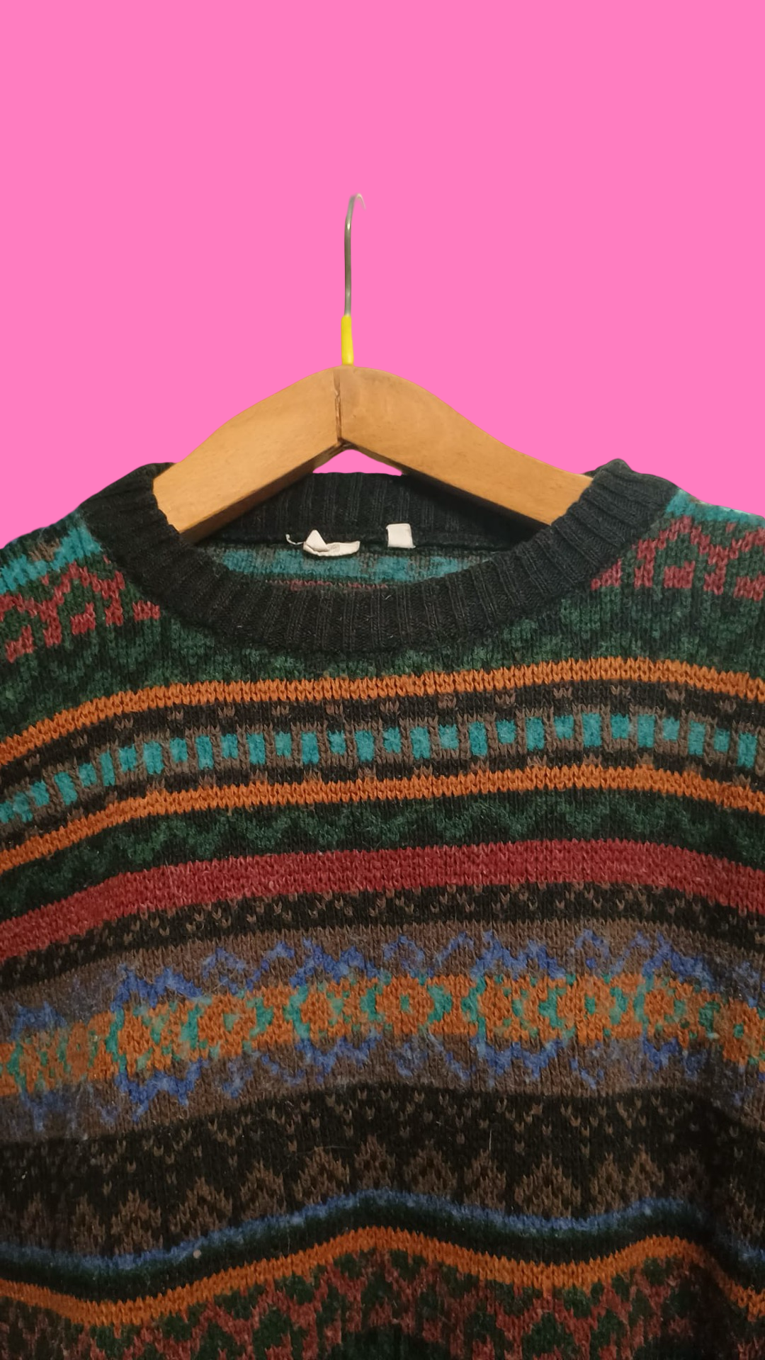 Vintage Multicolor Fantasy 90's Sweatshirt Woman Size M