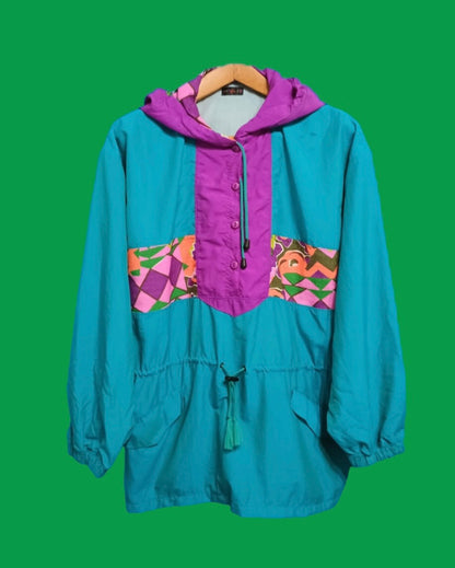 Soft Jacket Vintage Multicolor A Fantasia Anni 90 Unisex Size L