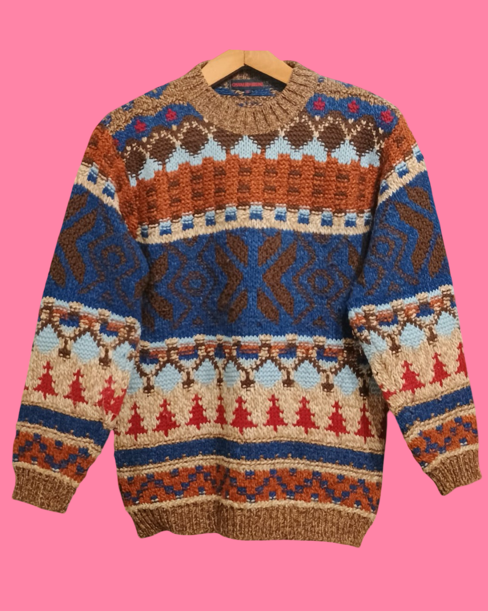 Vintage Multicolor Fantasy 90's Sweater Woman Size M