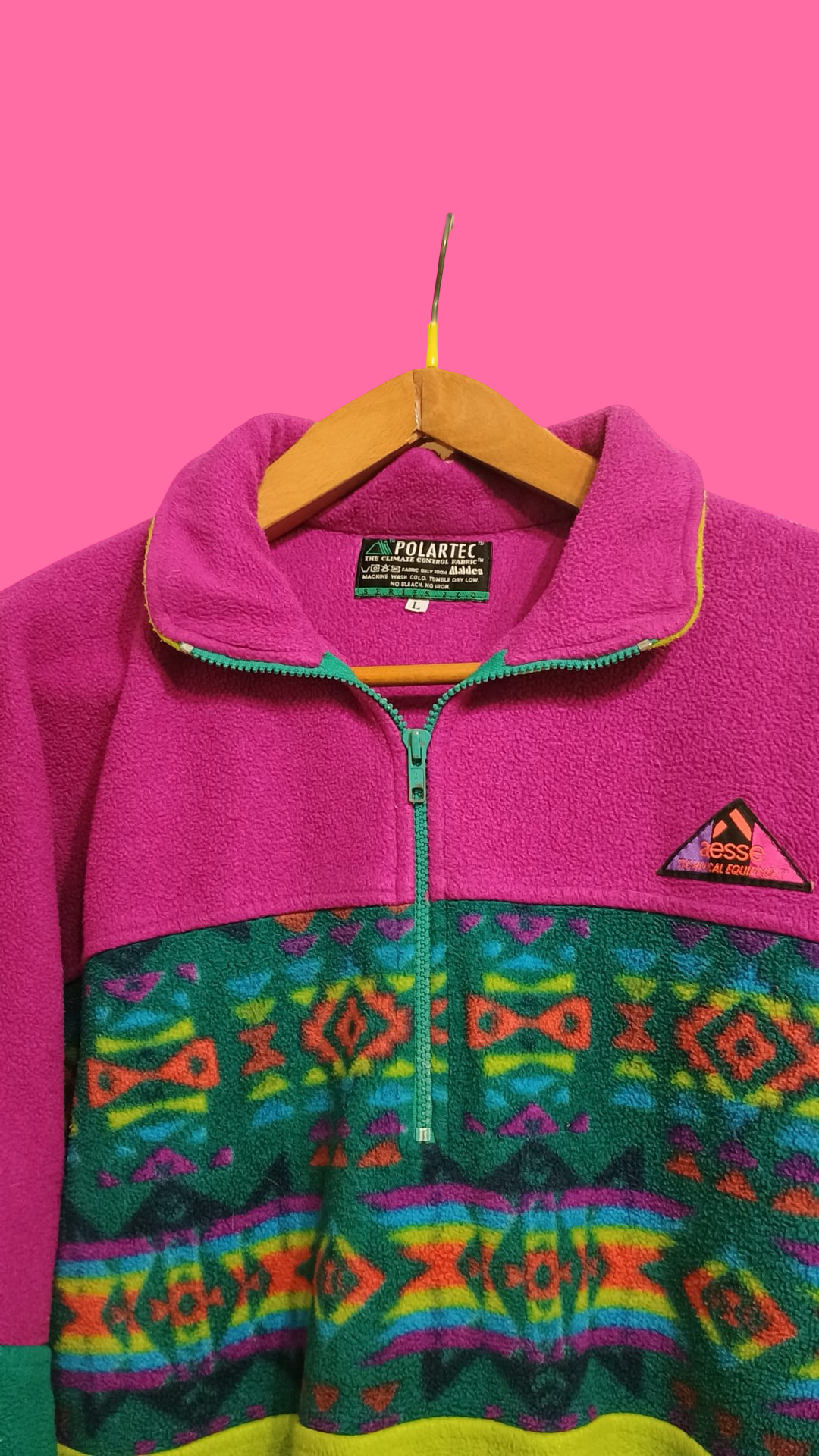 Vintage Multicolor Fantasy 90's Fleece Unisex Size L