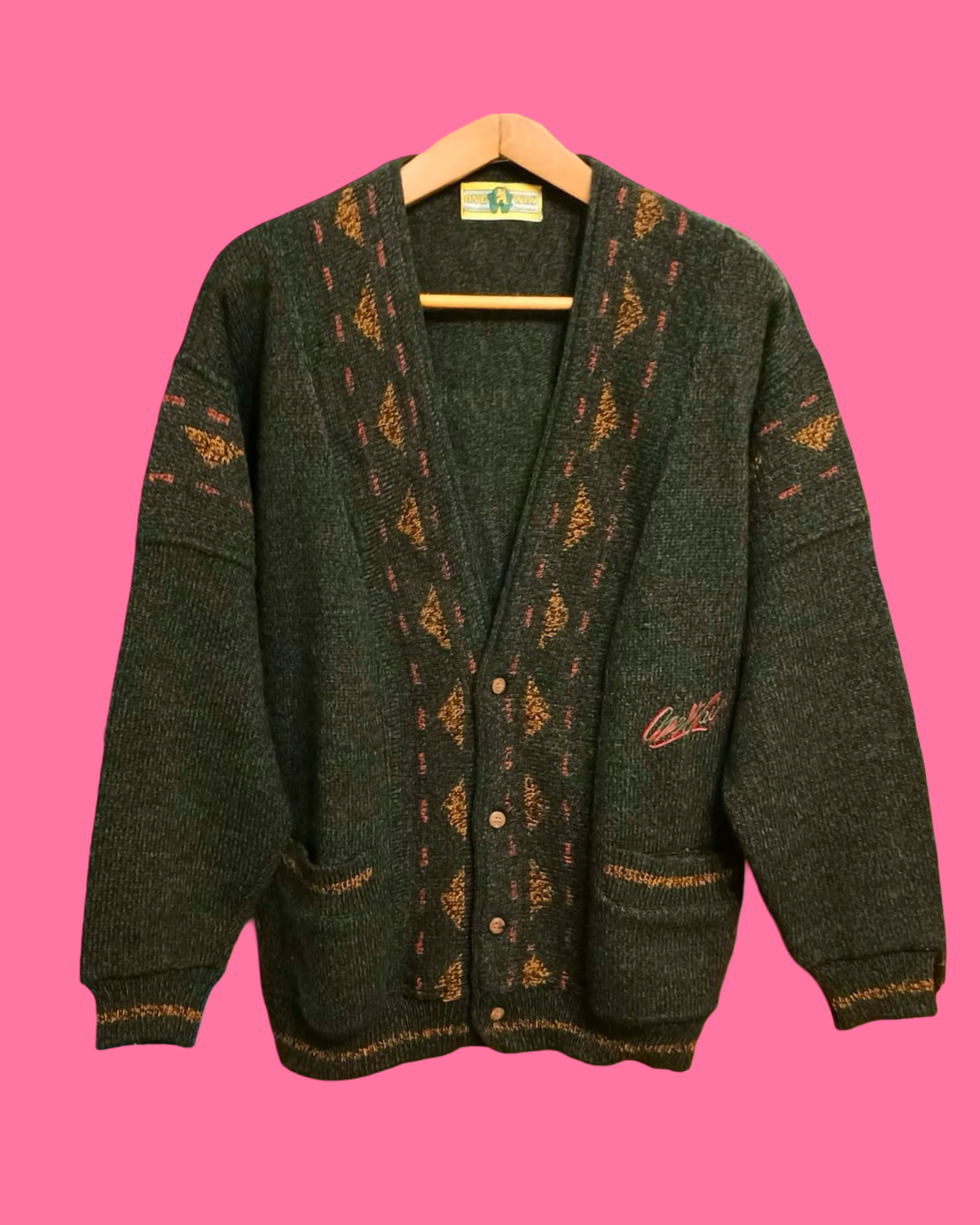 Vintage Multicolor Fantasy Sweater Unisex Size M