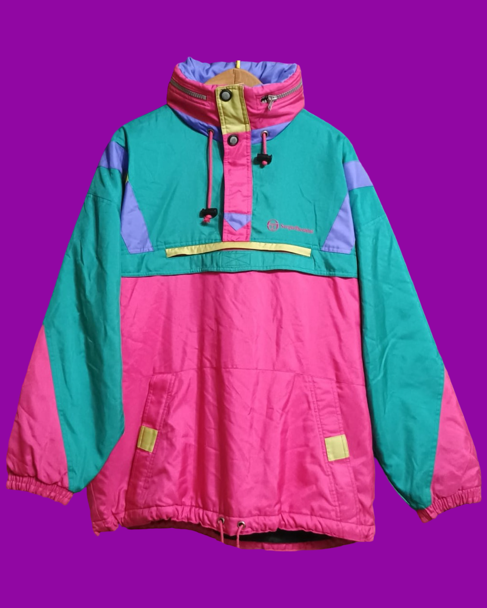 Vintage Multicolor Fantasy 90's Sergio Tacchini Snow Jacket Unisex Size XL