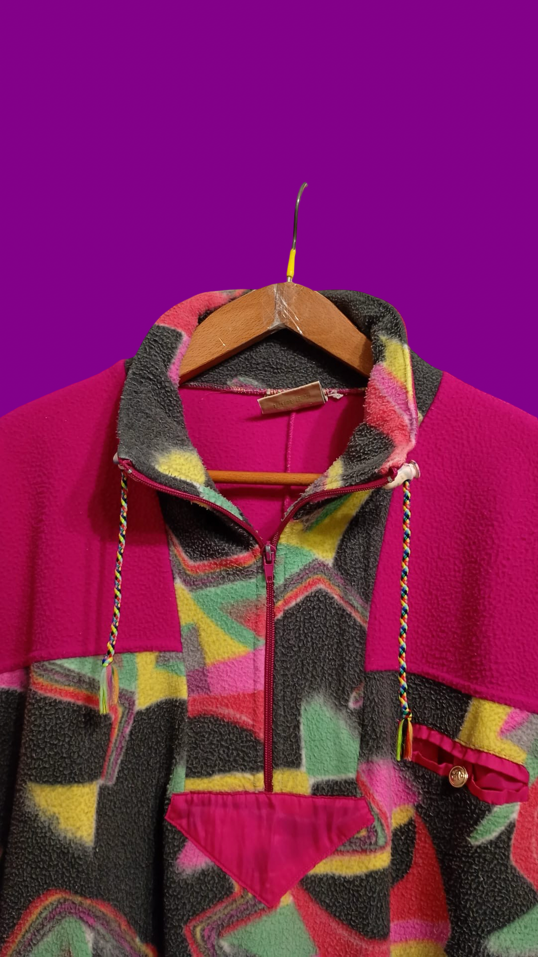 Vintage Multicolor Fantasy 90's Rare Fleece Unisex Size L