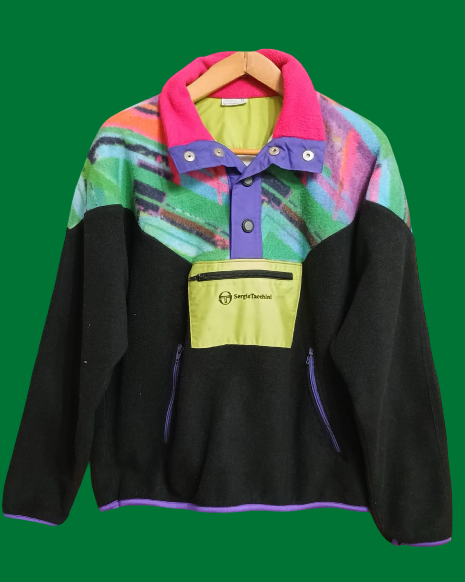 Vintage Multicolor Fantasy 90's Sergio Tacchini Fleece Unisex Size M
