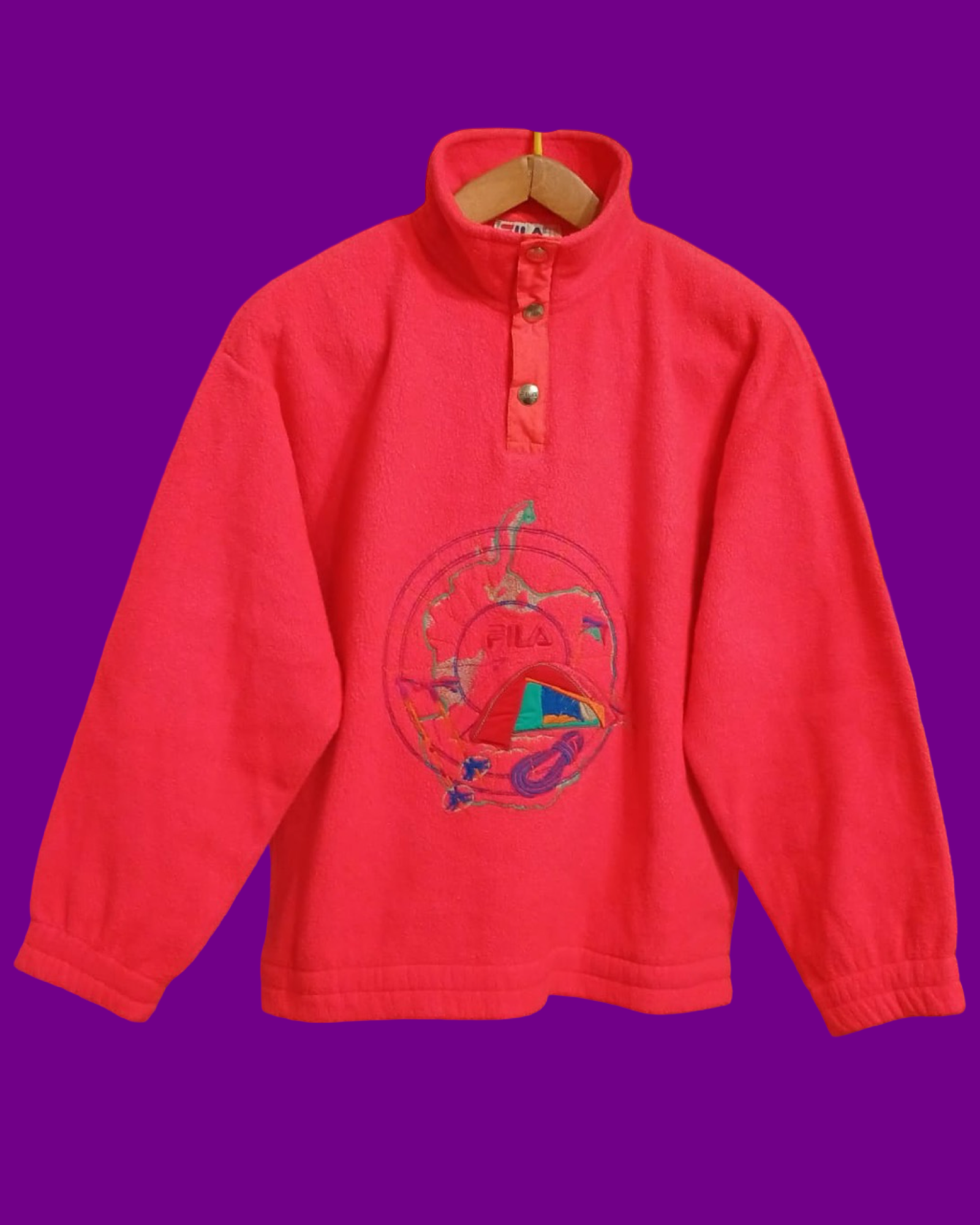 Vintage Multicolor Fantasy 90's Fila Fleece Unisex Size S