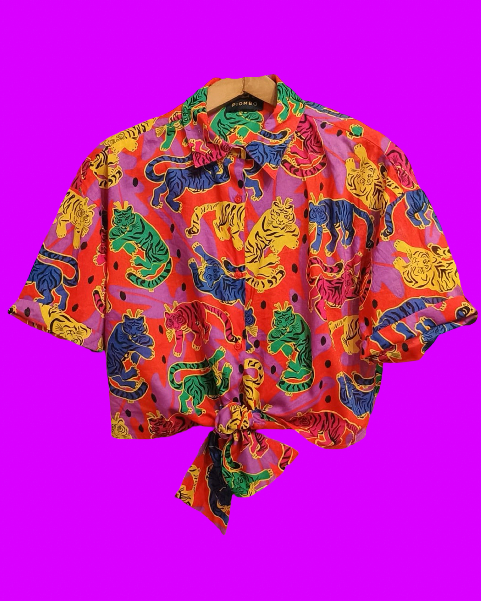 Vintage Multicolor Fantasy 90's Shirt Woman Size M