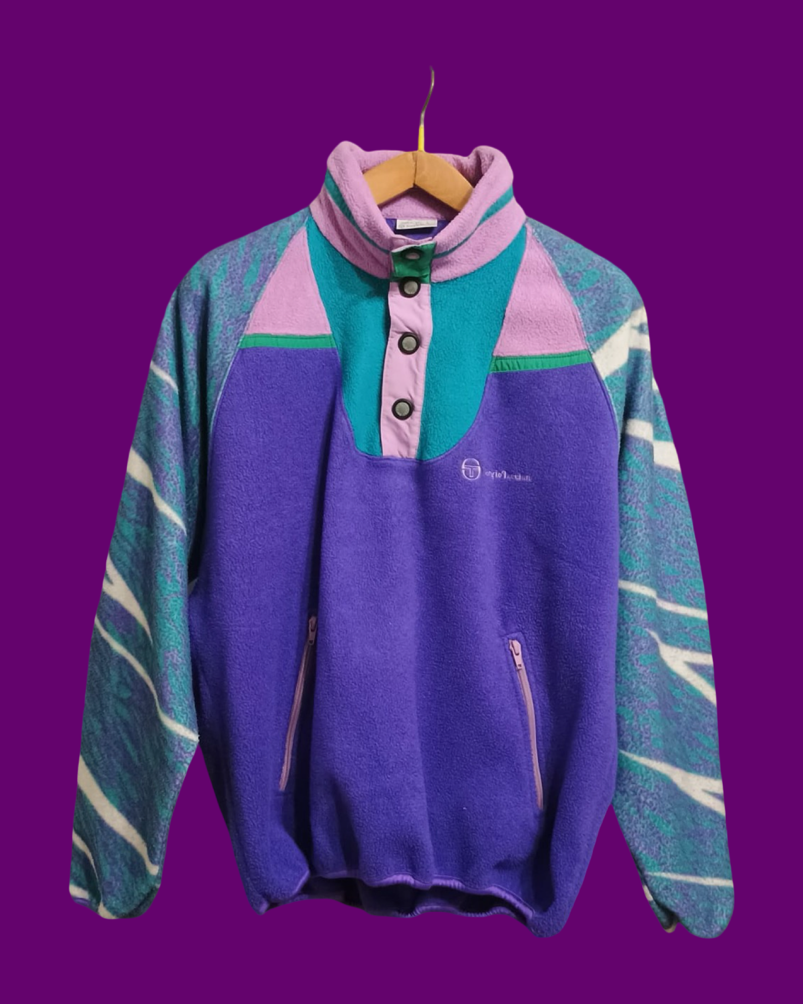 Vintage Multicolor Fantasy 90's Sergio Tacchini Fleece Unisex Size L