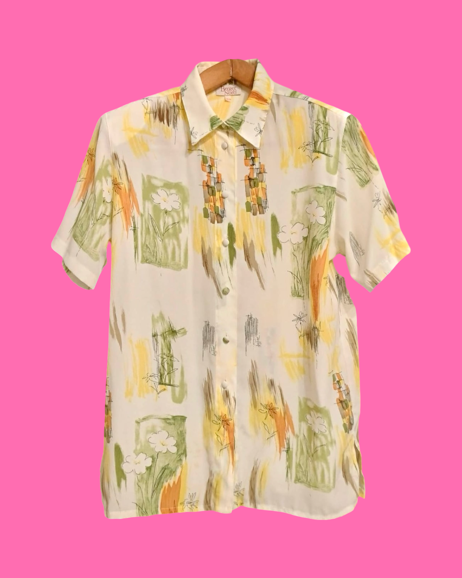 Vintage Multicolor Fantasy 90's Shirt Woman Size L