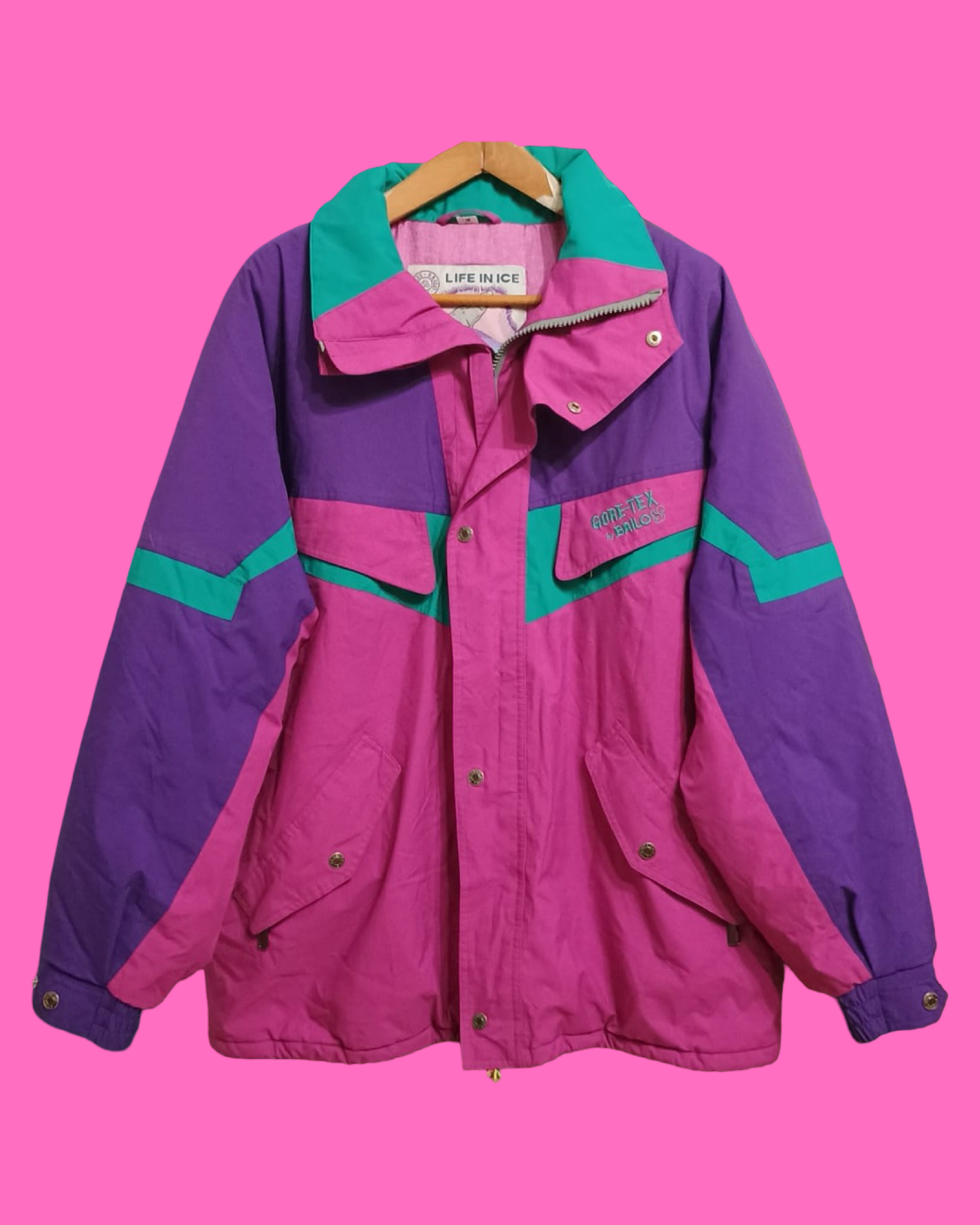 Vintage Multicolor Fantasy 90's Snow Jacket Unisex Size XL