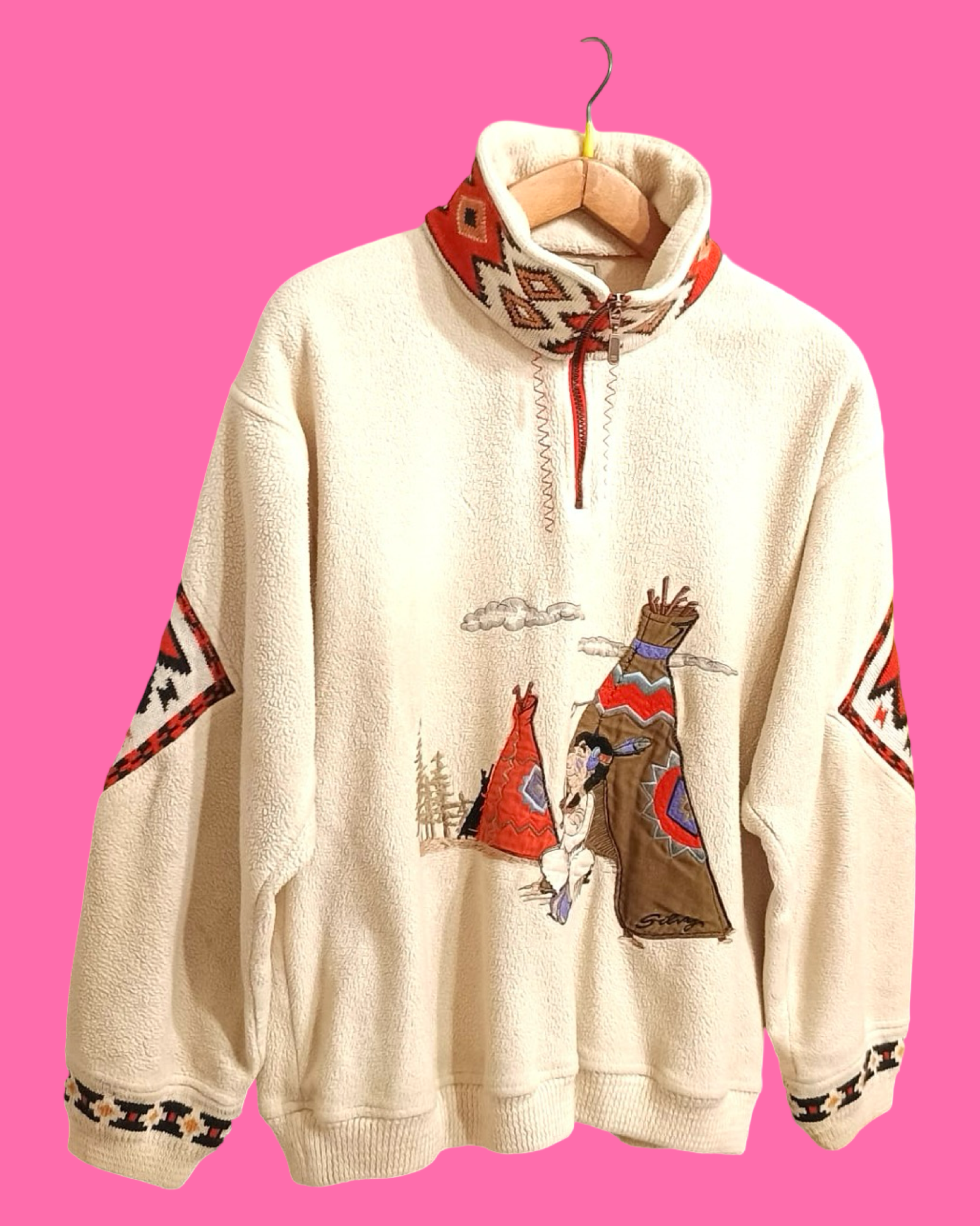 Vintage Multicolor Fantasy 90's Fleece Unisex Size L