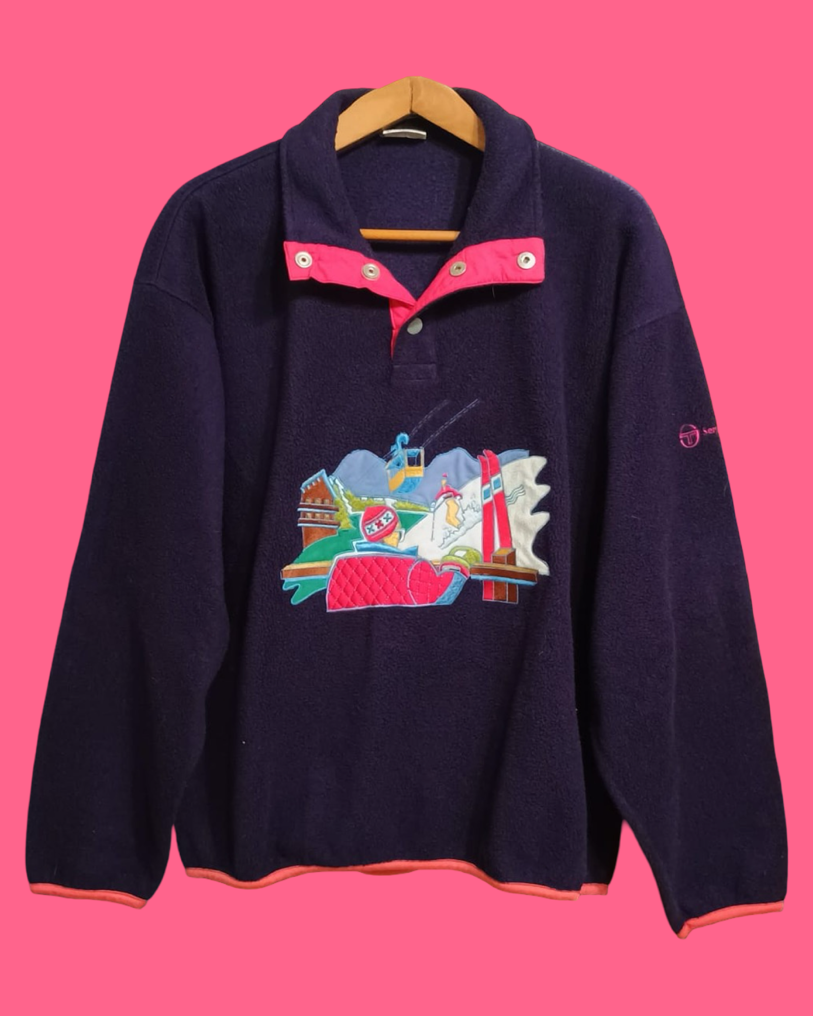 Vintage Multicolor Fantasy Sergio Tacchini 90's Sweatshirt Unisex Size L