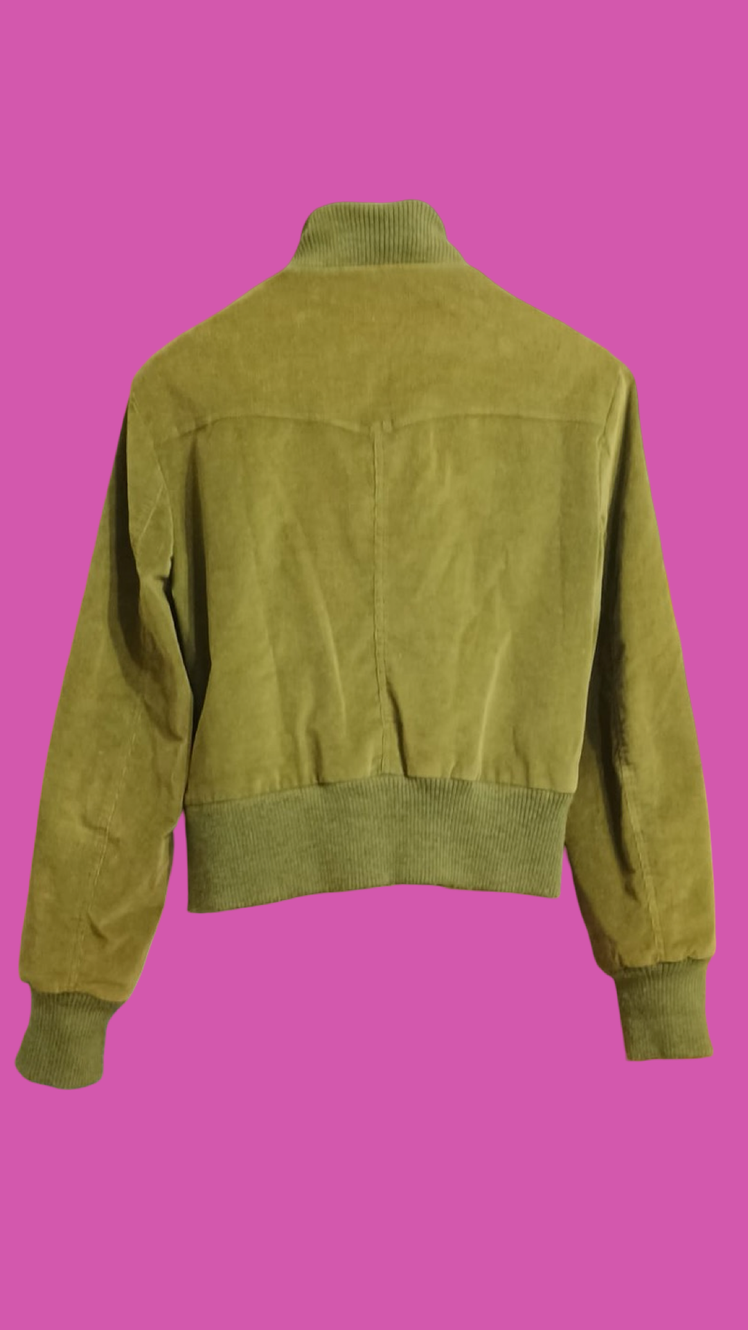 Vintage Green 90's Soft Velvet Jacket Woman Size L