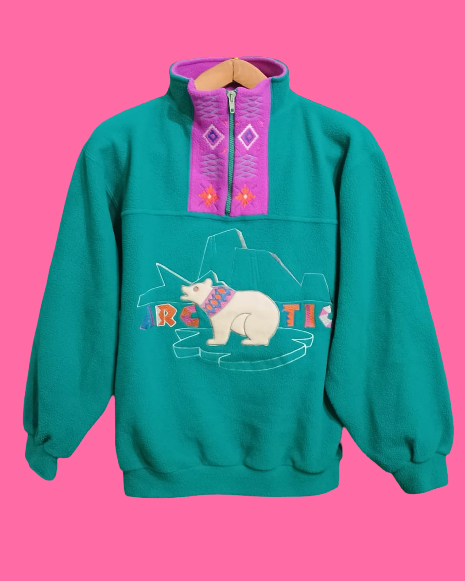 Vintage Multicolor Fantasy 90's Sweatshirt Woman Size M