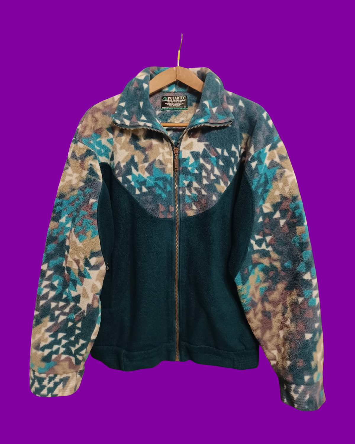 Vintage Multicolor Fantasy 90's Rare Fleece Unisex Size L