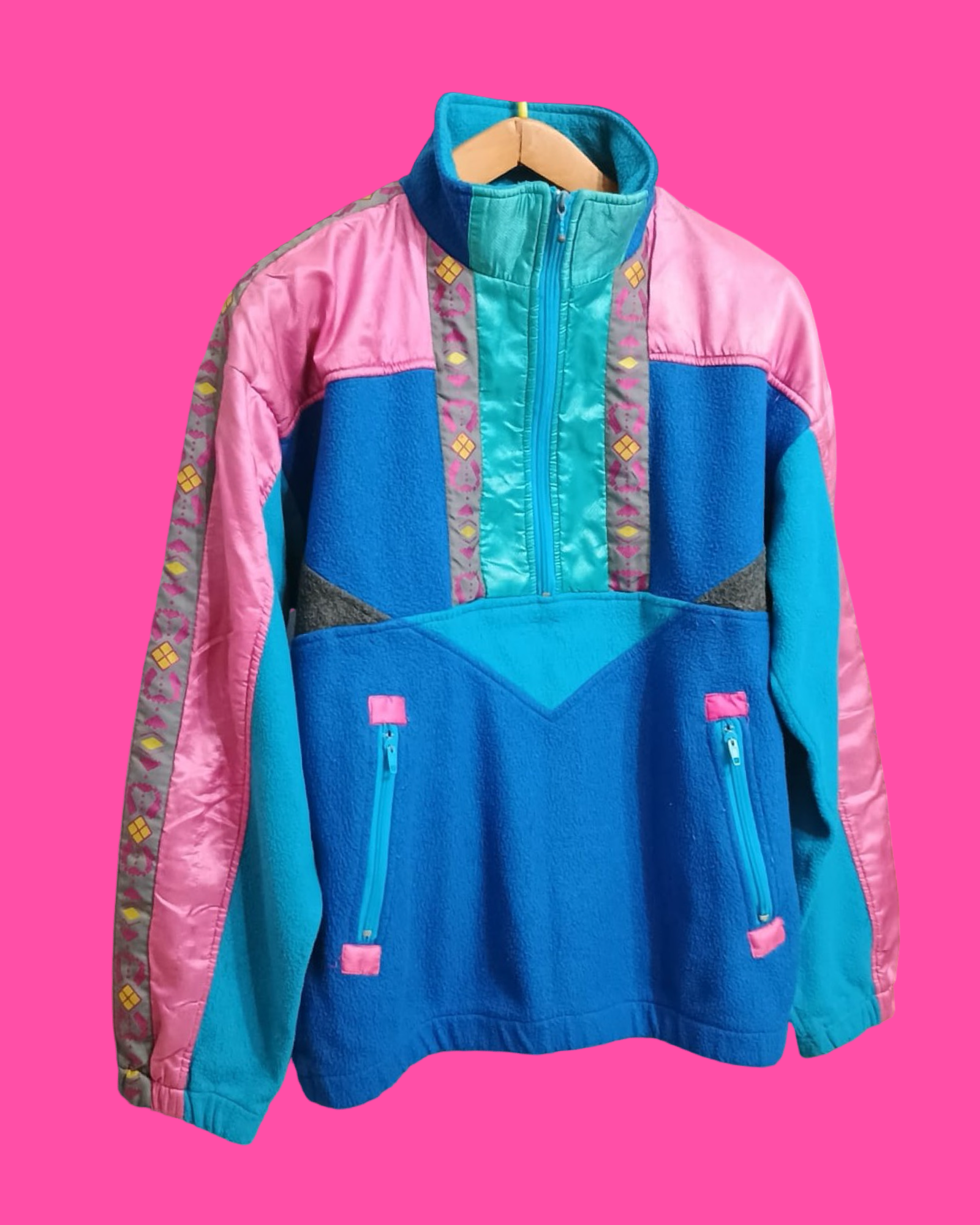 Vintage Multicolor Fantasy 90's Fleece Unisex Size L