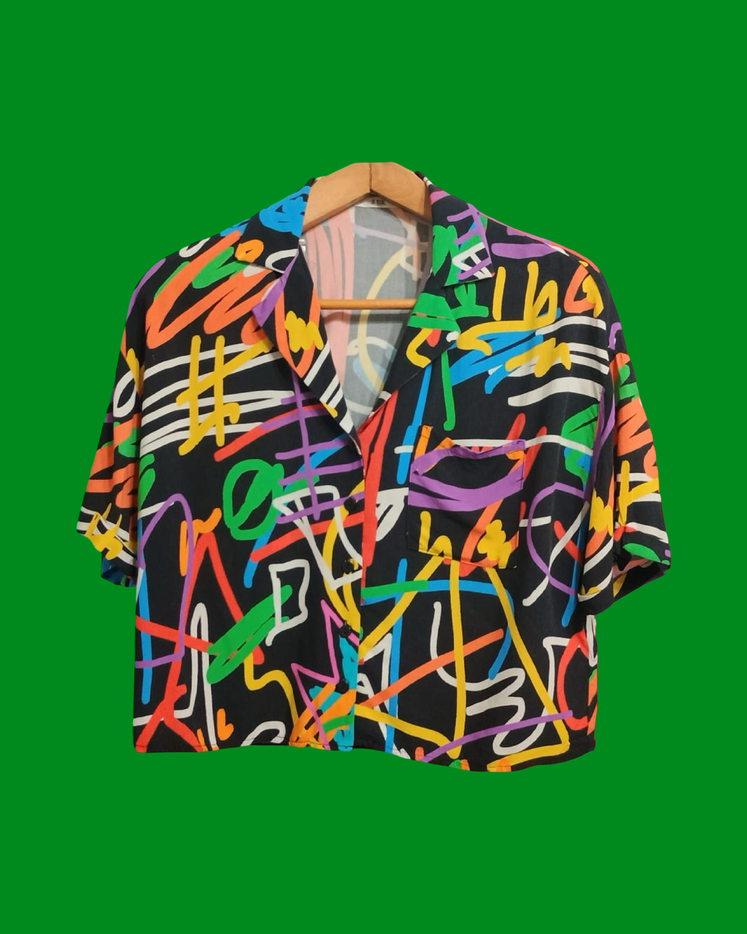Vintage Multicolor Fantasy 90's Shirt Woman Size M