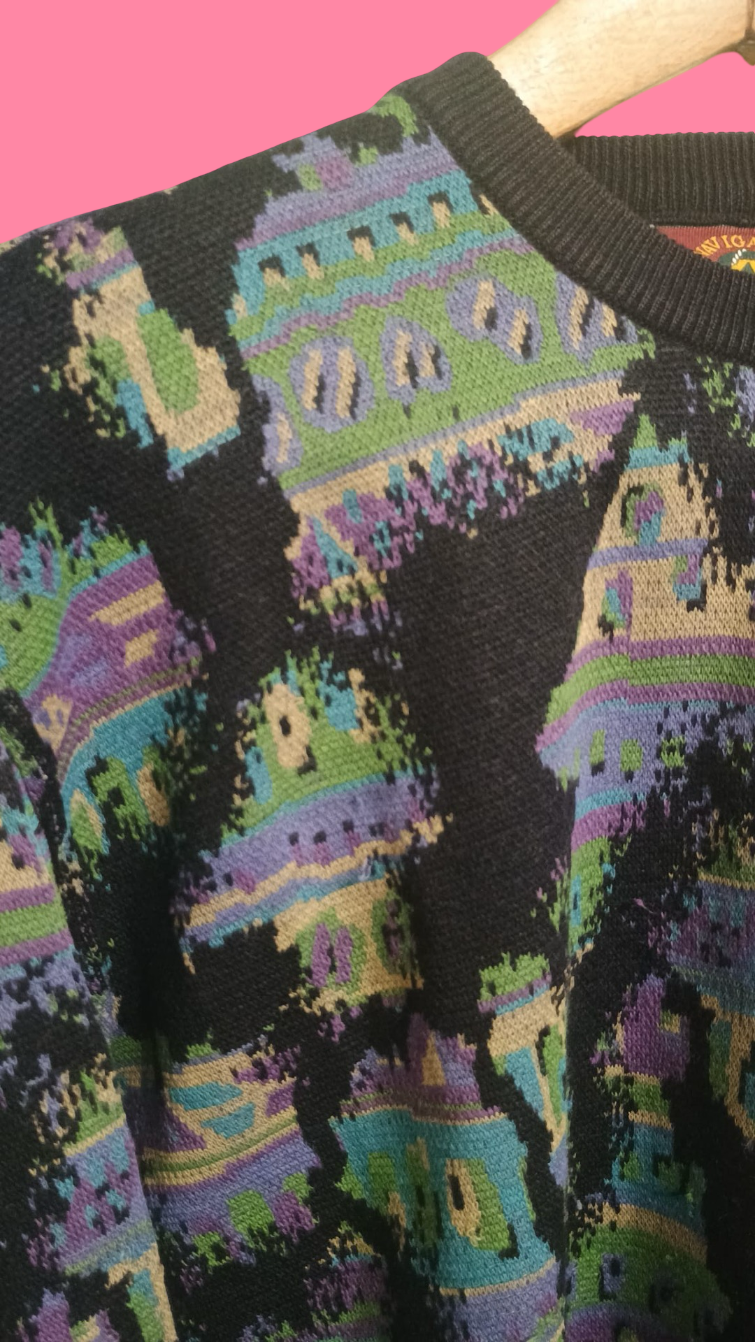 Vintage Multicolor Fantasy 90's Sweater Unisex Size S